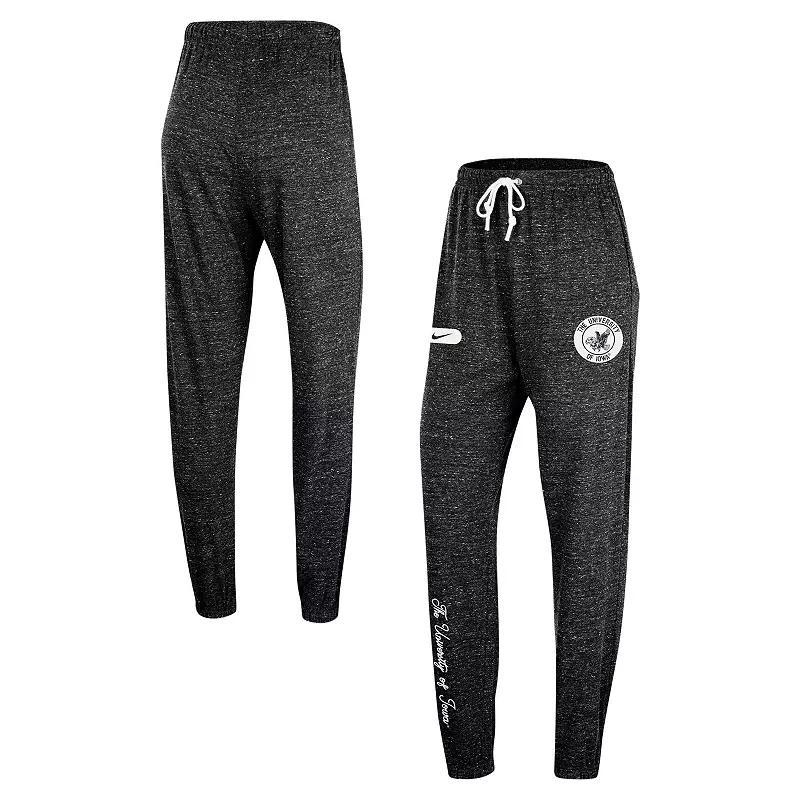 Women's Nike Black Iowa Hawkeyes Gym Vintage Multi-Hit Jogger Pants, Size: Small Product Image