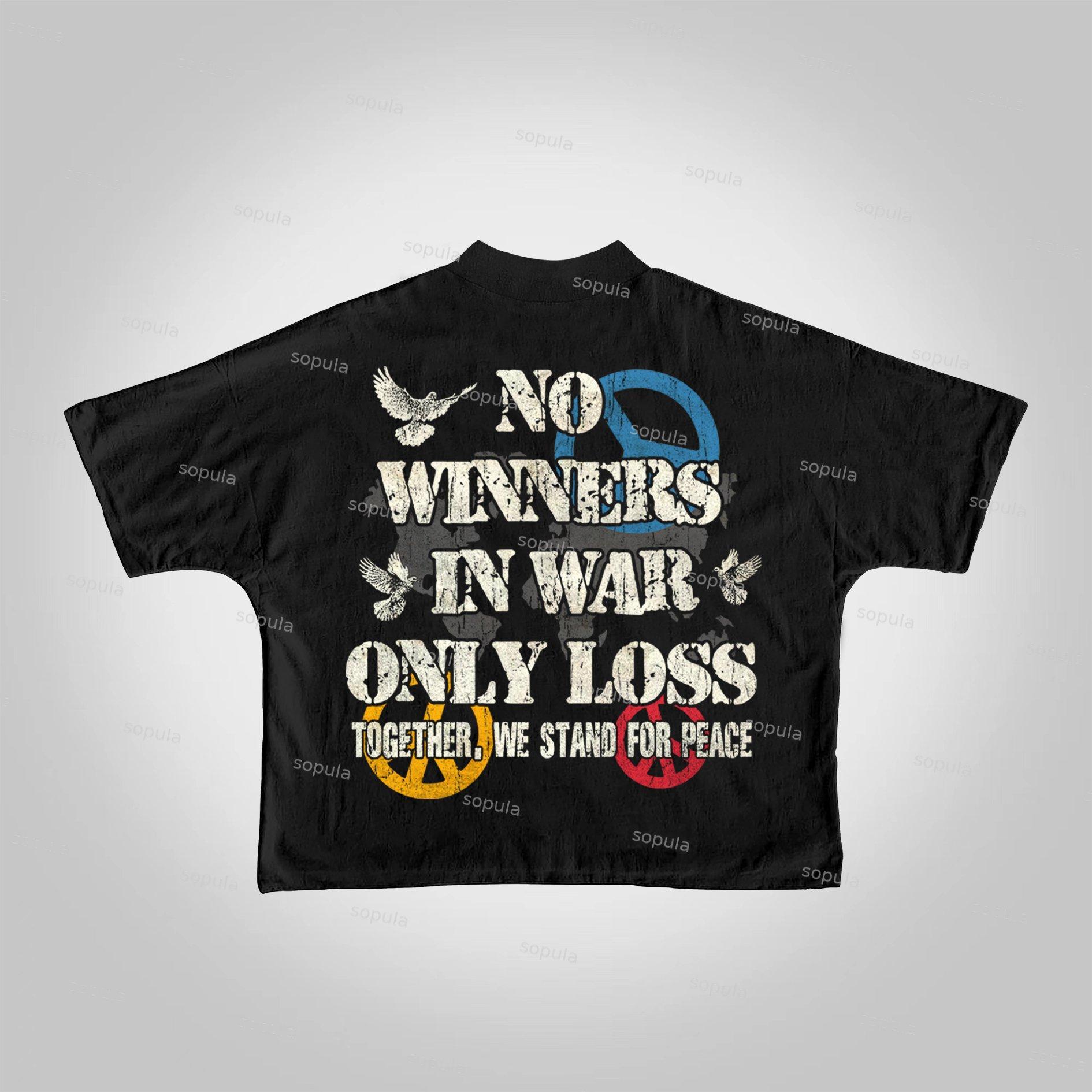 Sopula Human Beings Need Peace, Not War. Vintage Graphics Cropped T-Shirts Product Image