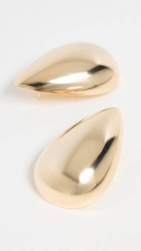 By Adina Eden Solid Chunky Teardrop Hoop Earrings | Shopbop Product Image