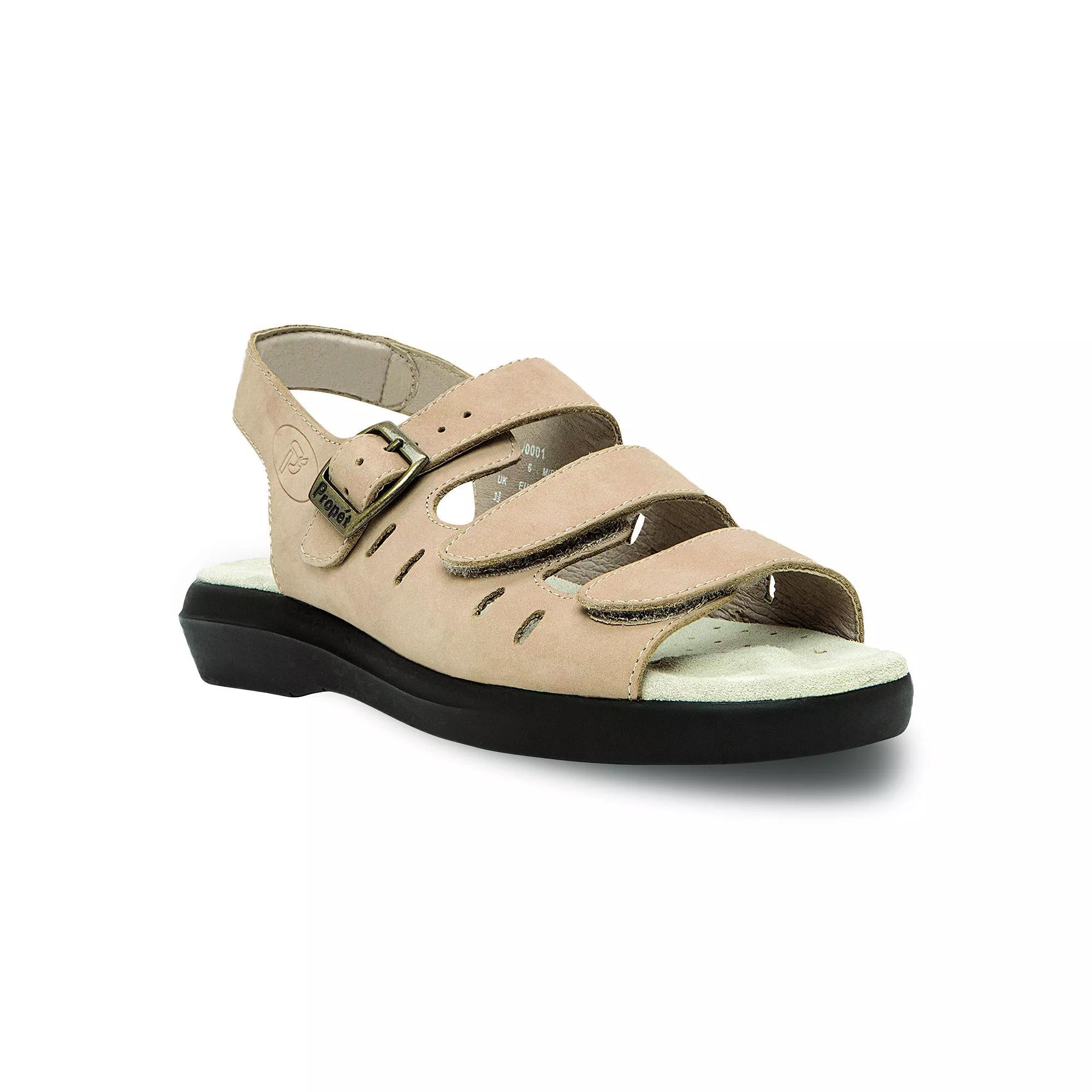 Propet Breeze Women's Leather Slingback Sandals, Size: 6.5 N, Dusty Brown Nubuck Product Image