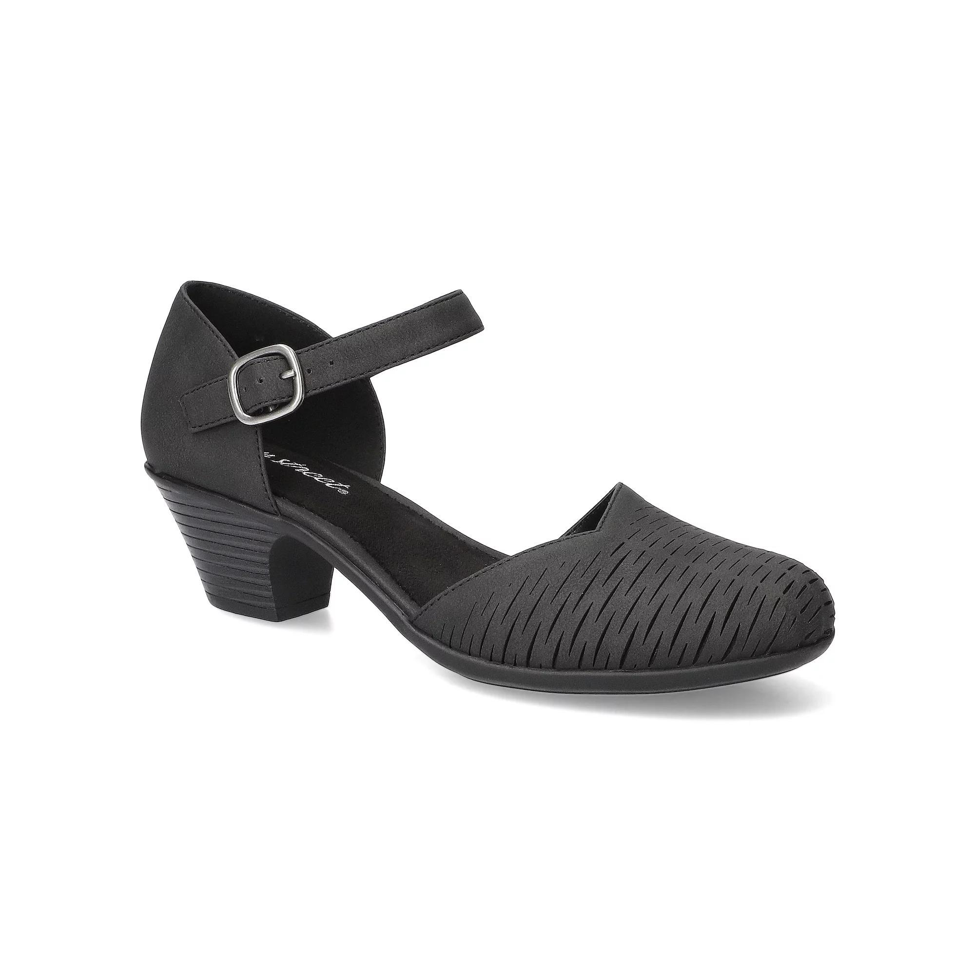 Easy Street Justina Women's Block Heel Sandals, Size: 9.5 XW, Black Product Image