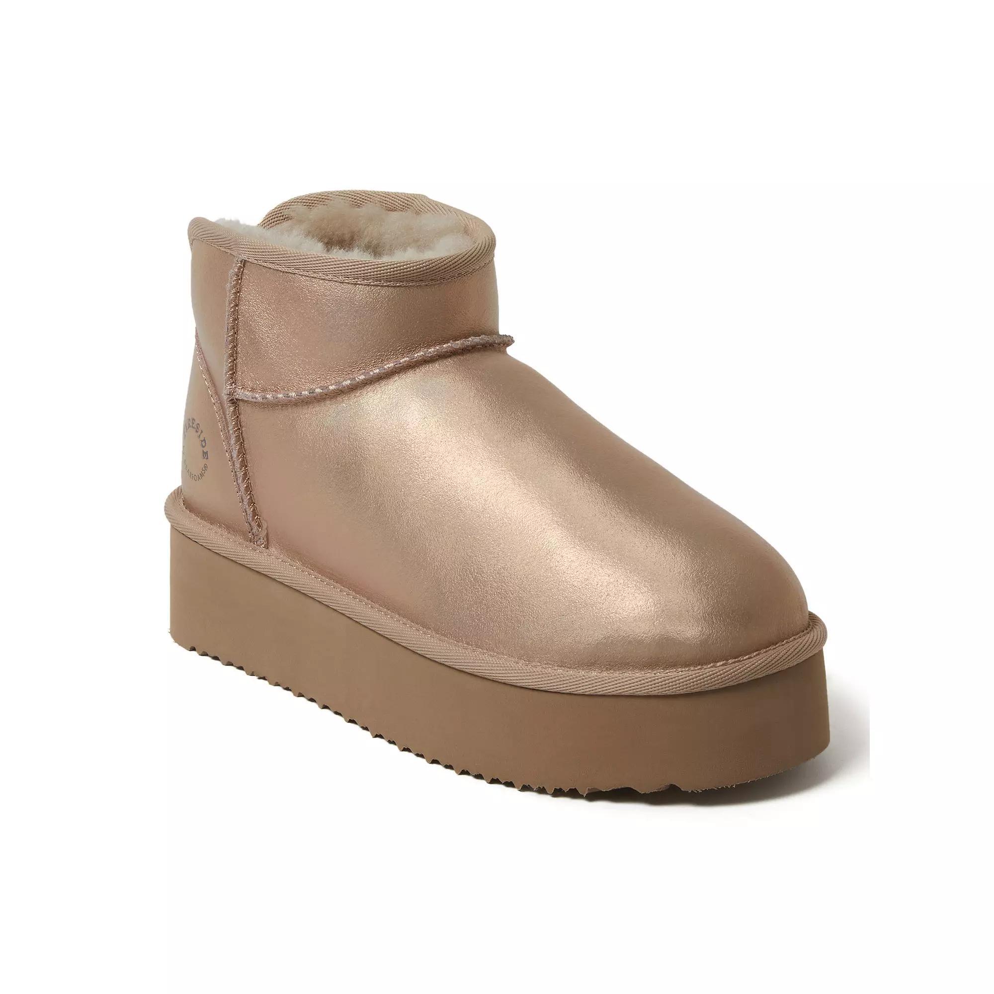 Fireside by Dearfoams Kingston Women's Shearling Platform Slippers, Size: 8, Purple Product Image