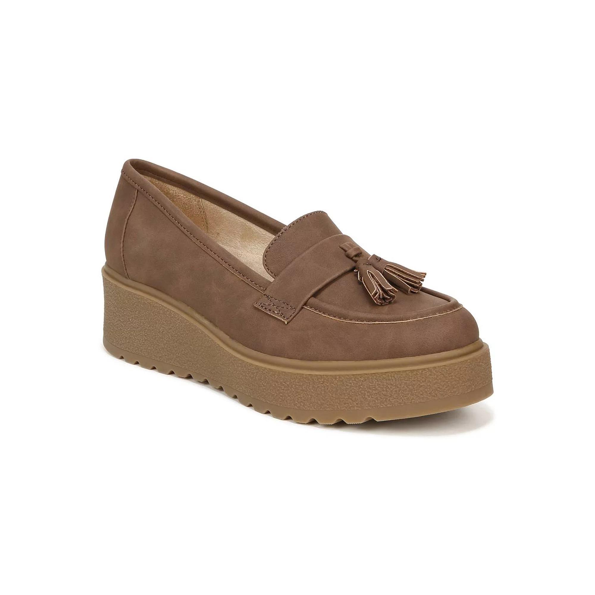 SOUL Naturalizer Josie Womens Platform Slip-on Loafers Brown Gray Product Image