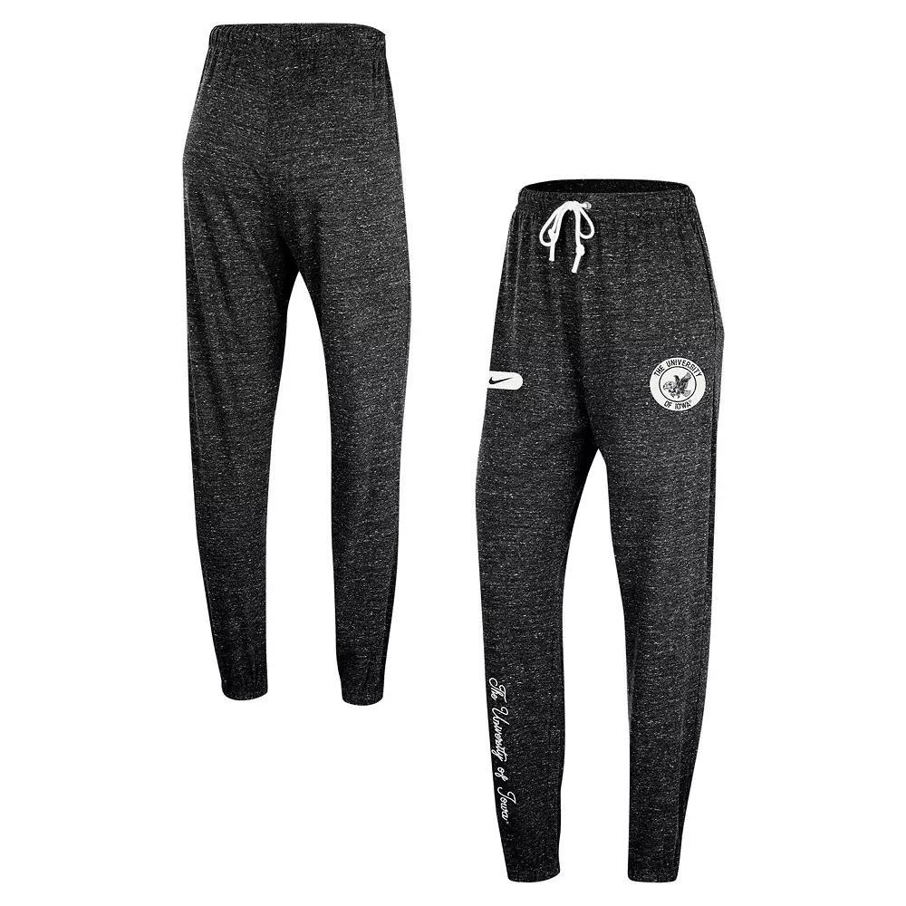 Women's Nike Black Iowa Hawkeyes Gym Vintage Multi-Hit Jogger Pants, Size: Small Product Image