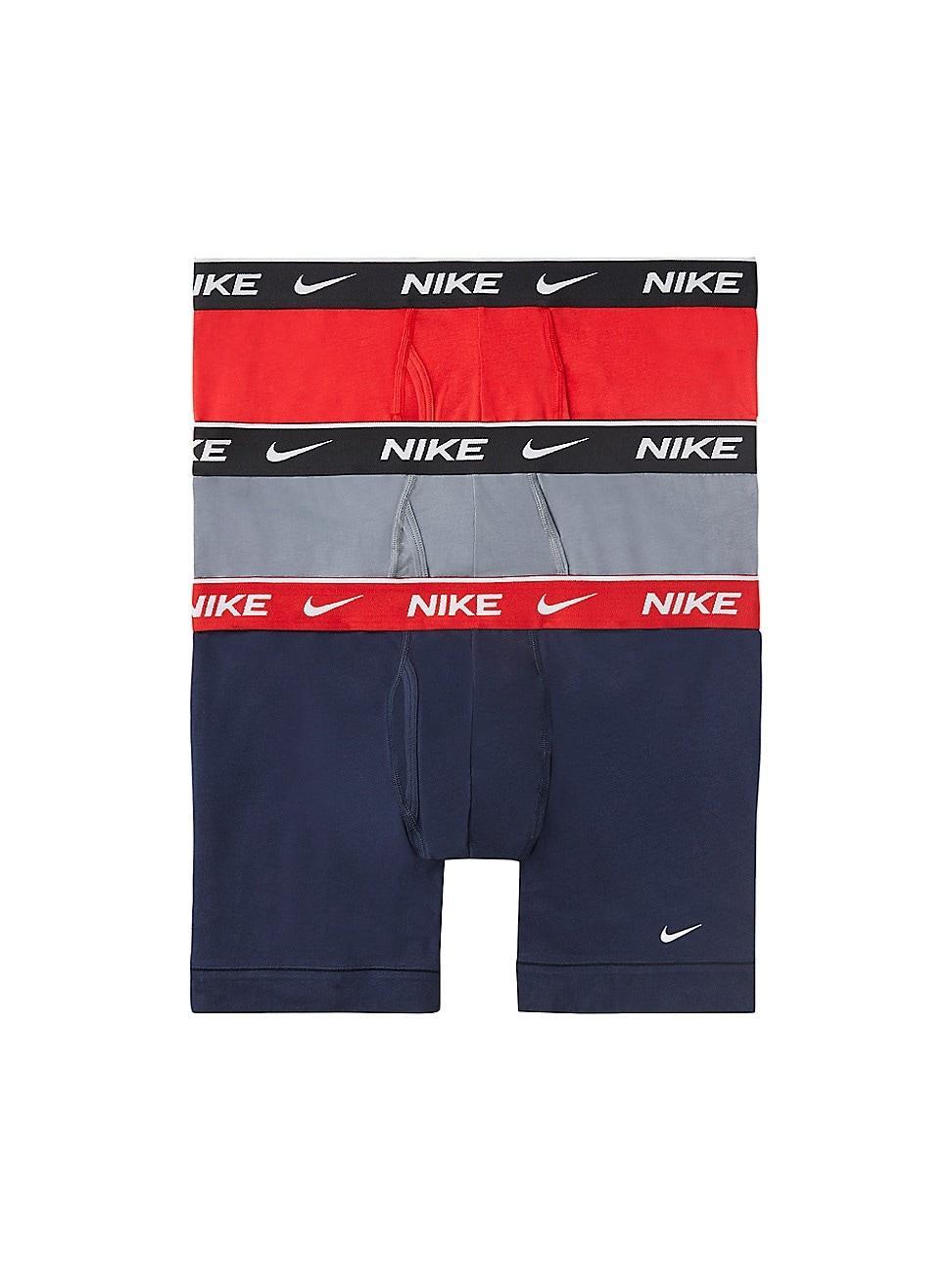 Men's Nike Dri-FIT Essential 3-pack Stretch Boxer Briefs, Size: Small, Obsidian Cool Grey Rd Product Image