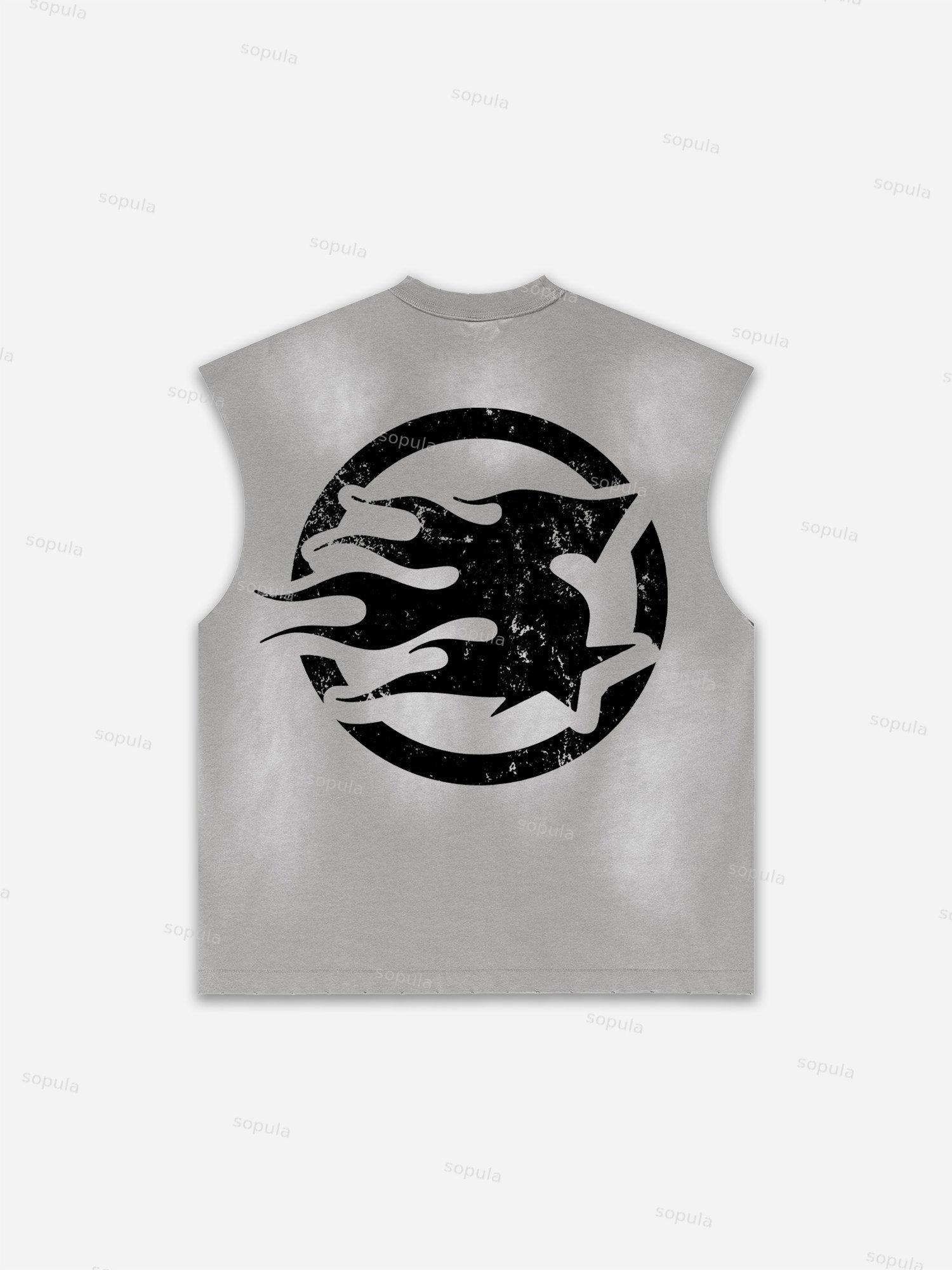 Men's Washed Streets Don't Lie Retro Big Head Graphic Tank Top Product Image