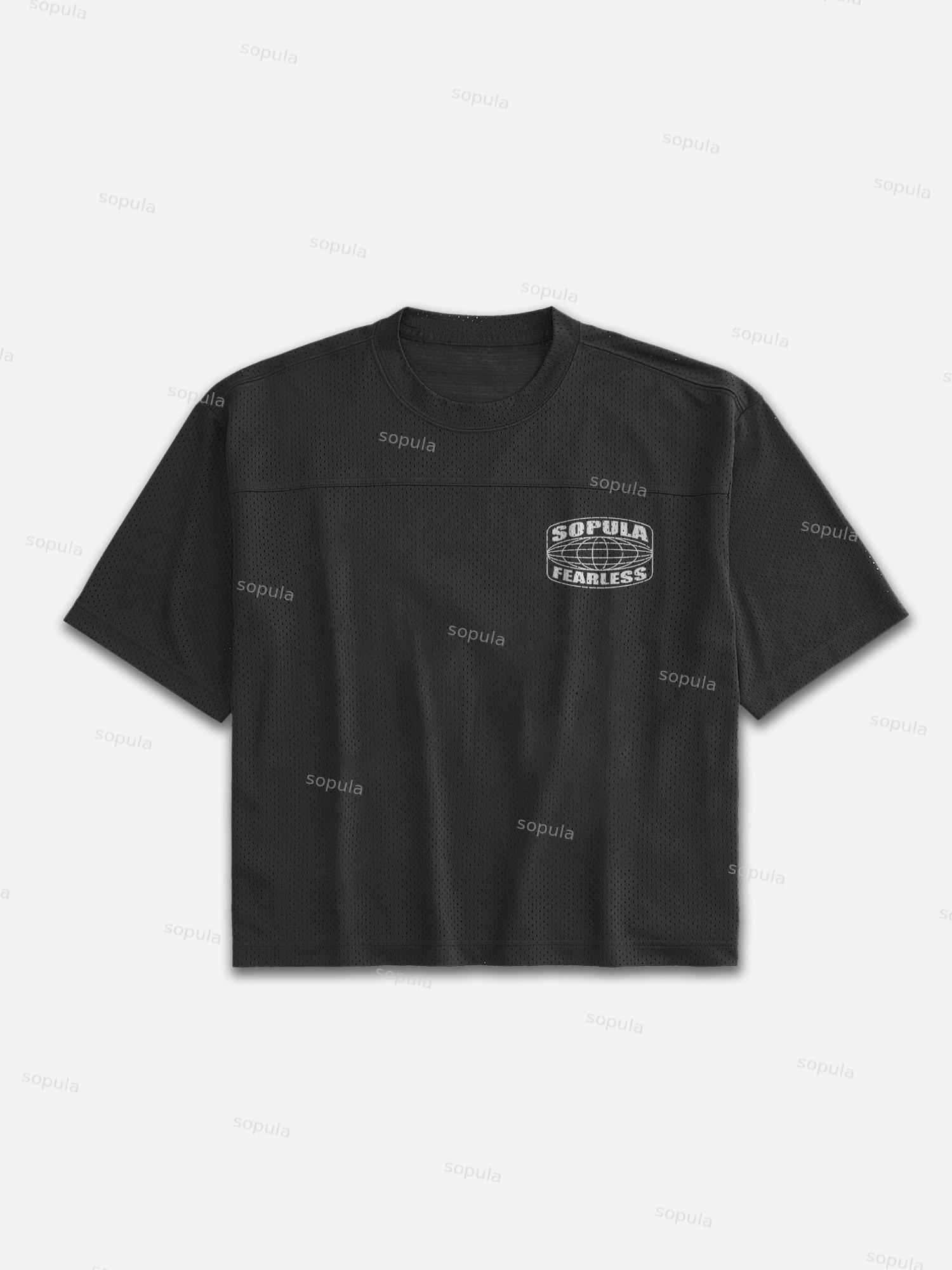 God Is Good 77 Vintage Graphic Mesh Football Jersey T-shirt Product Image
