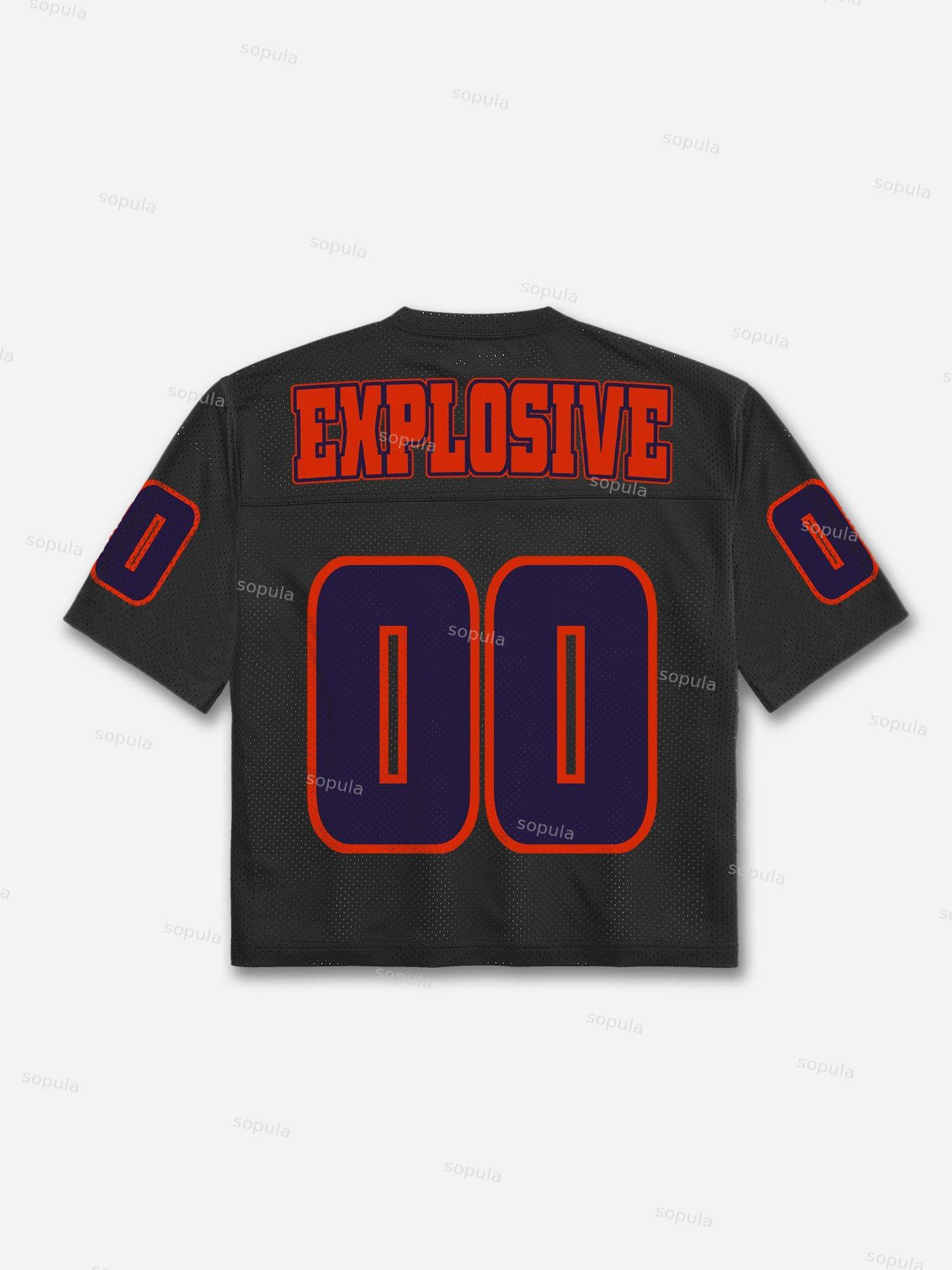 Skeleton Baseball Player Graphic Blokecore Football Jersey T-shirt Product Image
