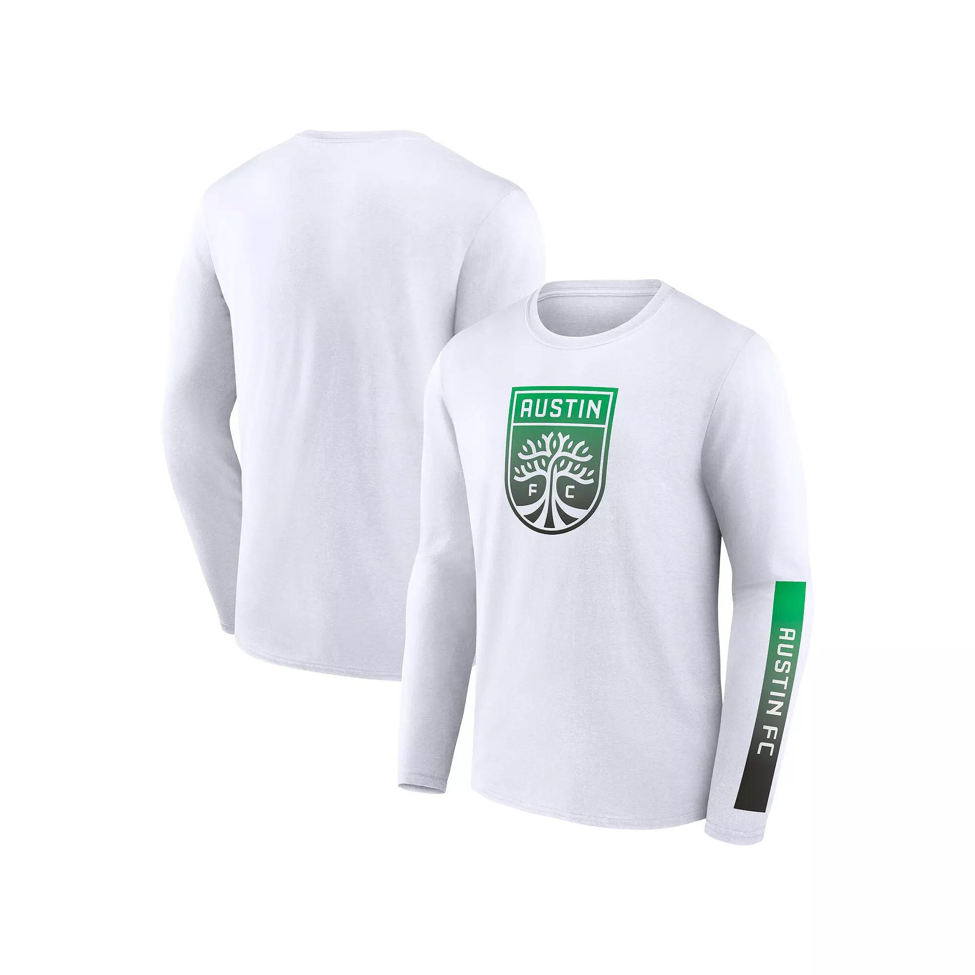 Mens Fanatics White Austin FC Long Sleeve T-Shirt Product Image