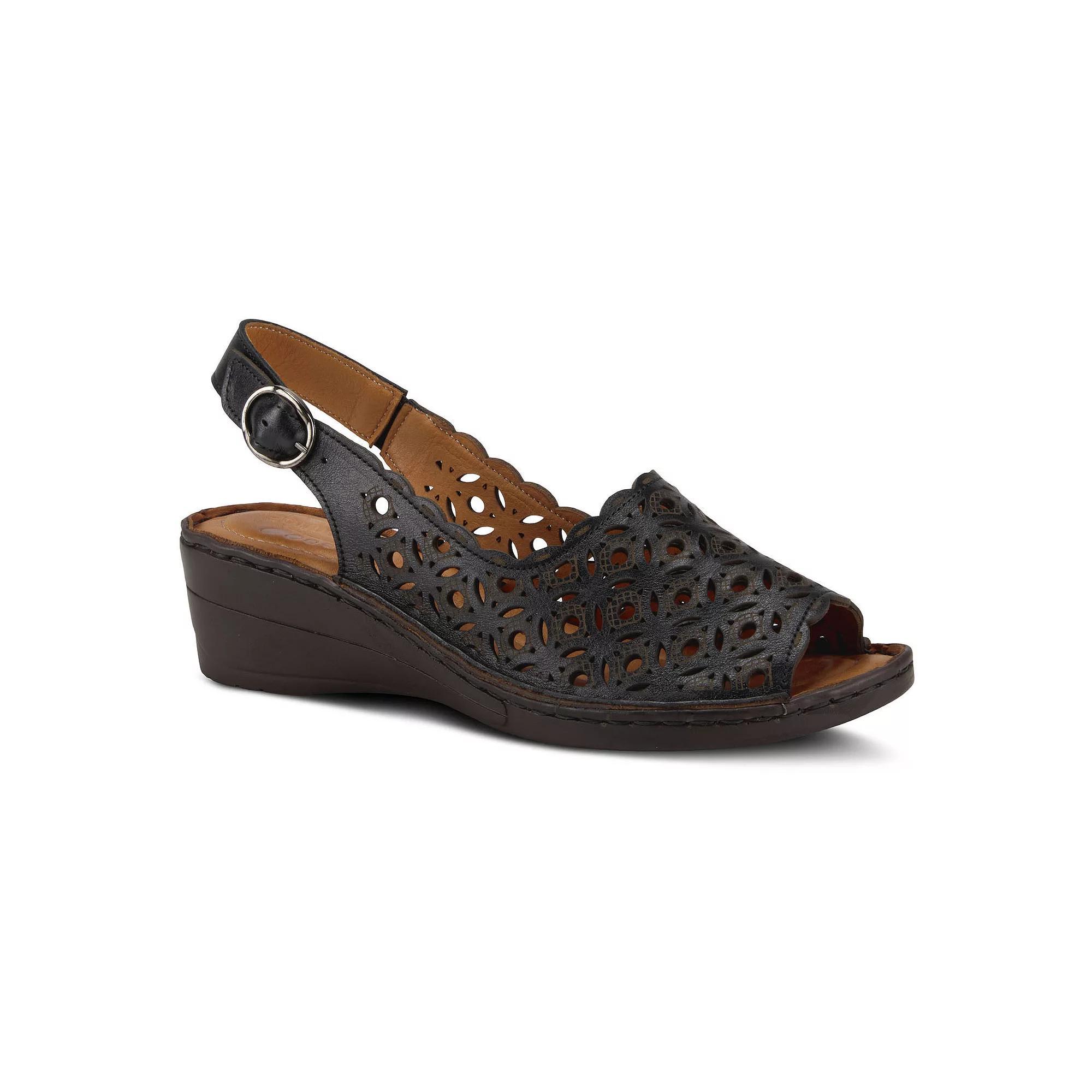 Spring Step Belizana Women's Leather Slingback Sandals, Size: 41, Black Product Image