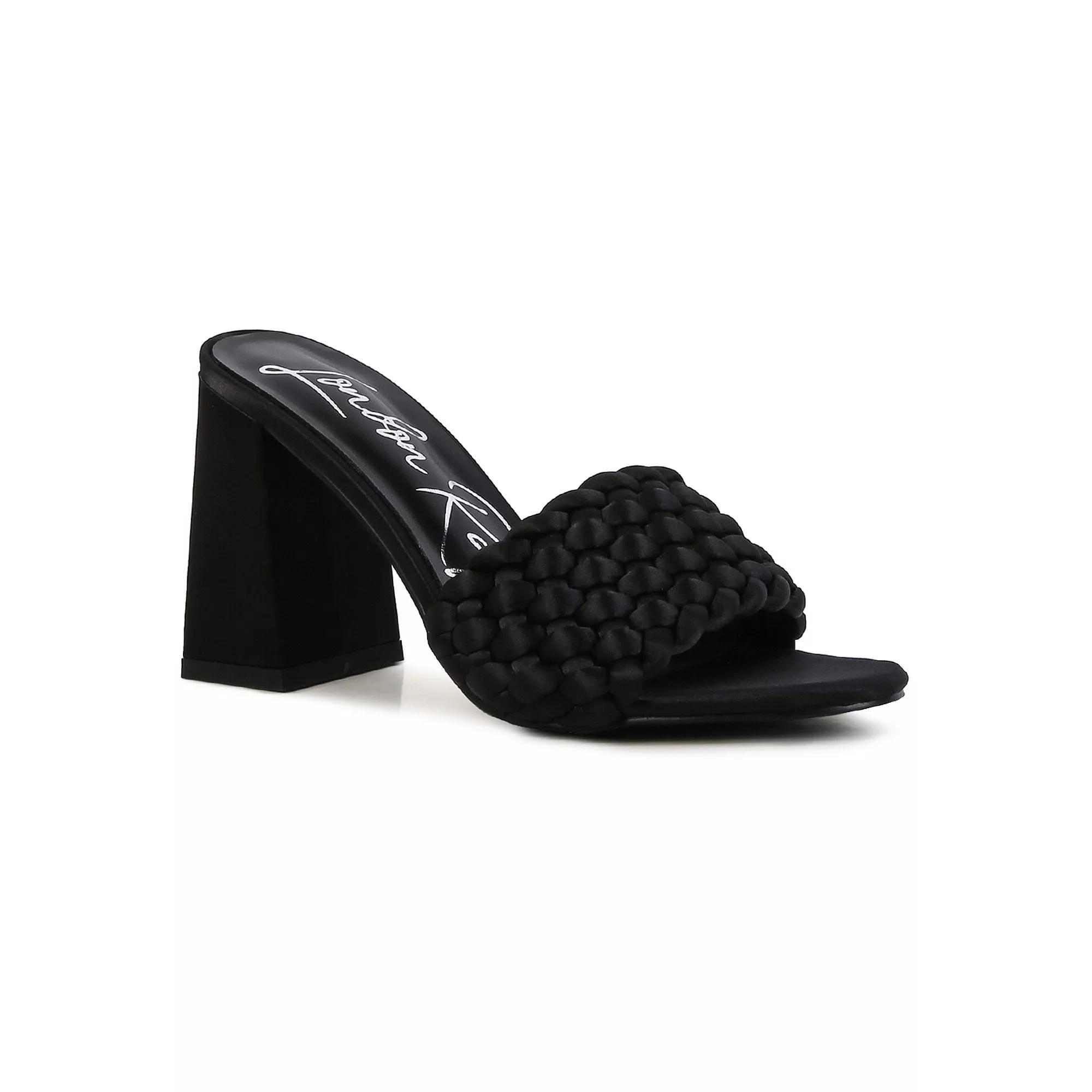London Rag Lust Look Women's Block Heel Sandals, Size: 8, Black Product Image