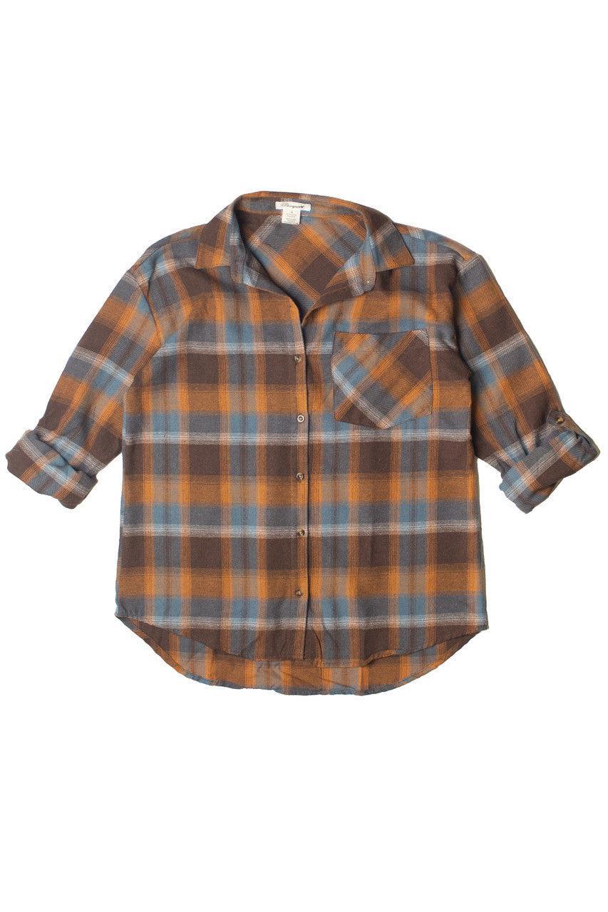 Roll Sleeve Flannel Shirt Product Image