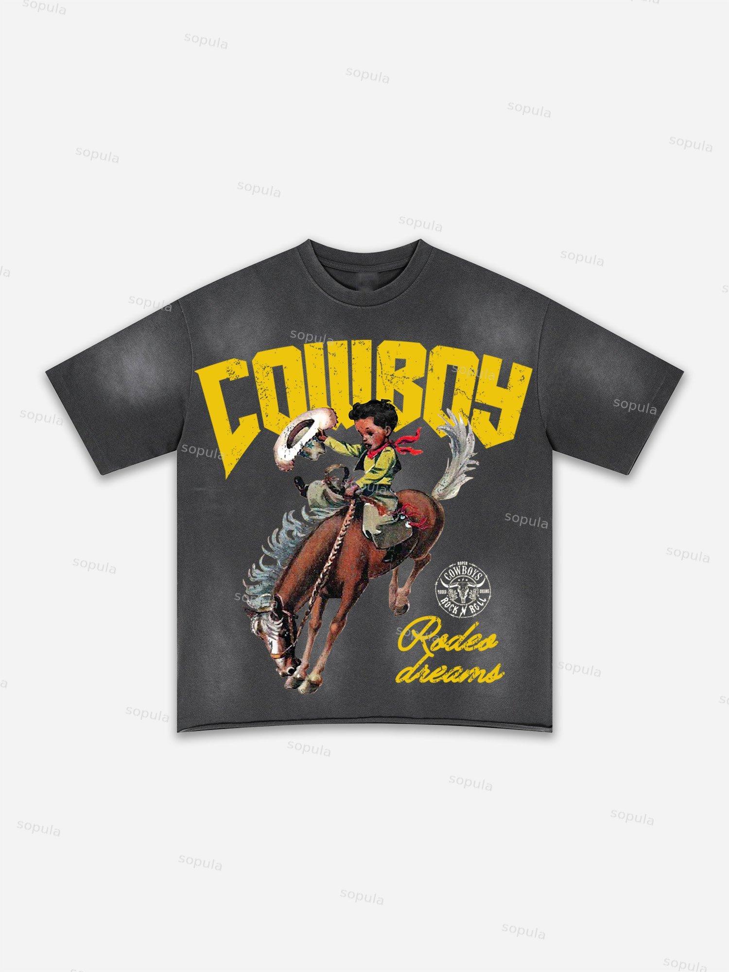 Coors Banquet Rodeo Print Washed T-shirt Product Image