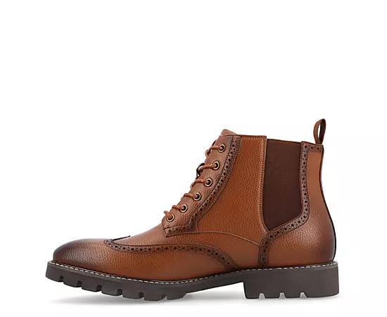VANCE Bowman Tru Comfort Foam Men's Wingtip Ankle Boots, Size: 10.5, Black Product Image