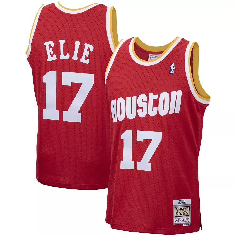 Mens Mitchell & Ness Mario Elie Houston Rockets 1993-94 Hardwood Classics Swingman Jersey Product Image