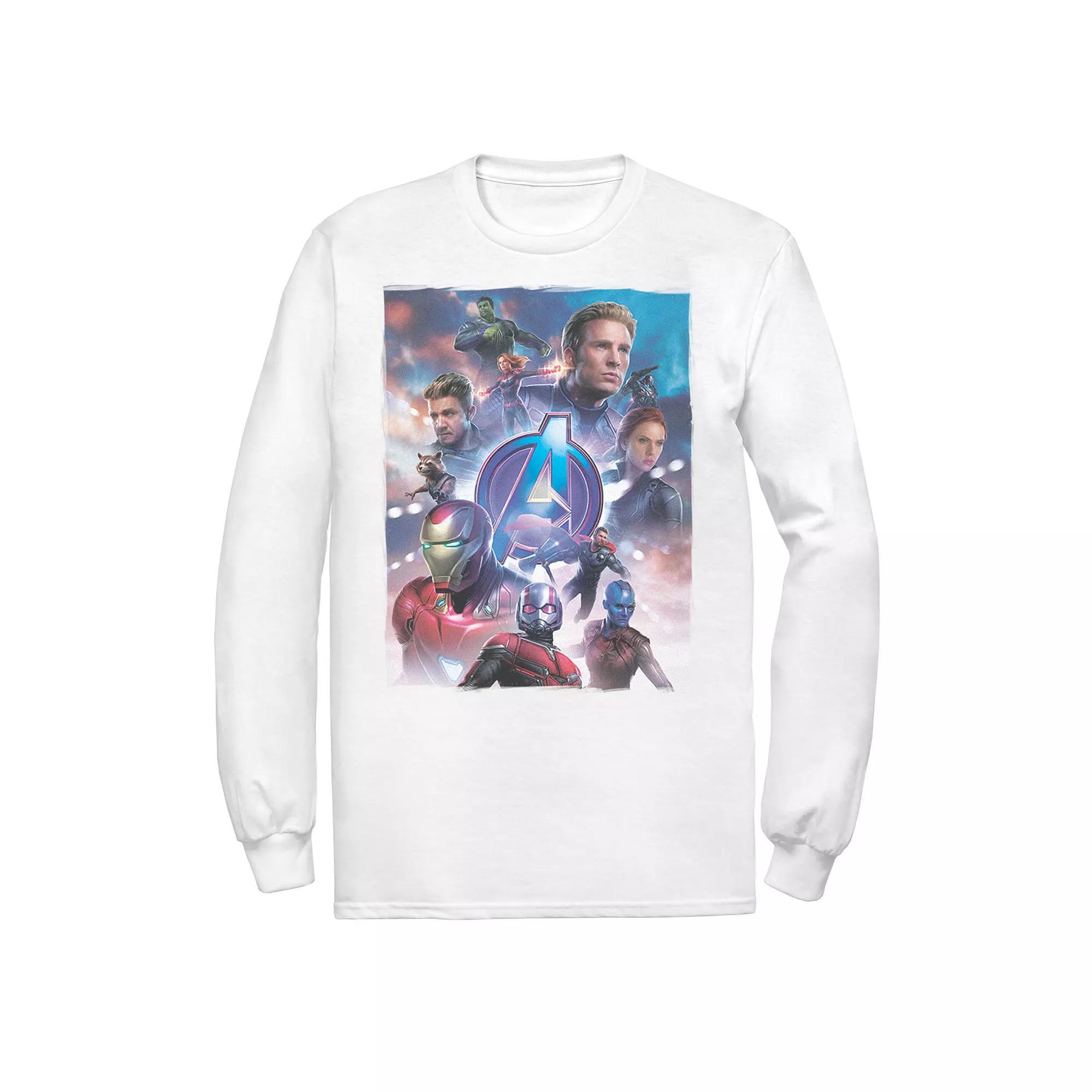 Men's Marvel Avengers Endgame Main Character Poster Tee, Size: Medium, White Product Image