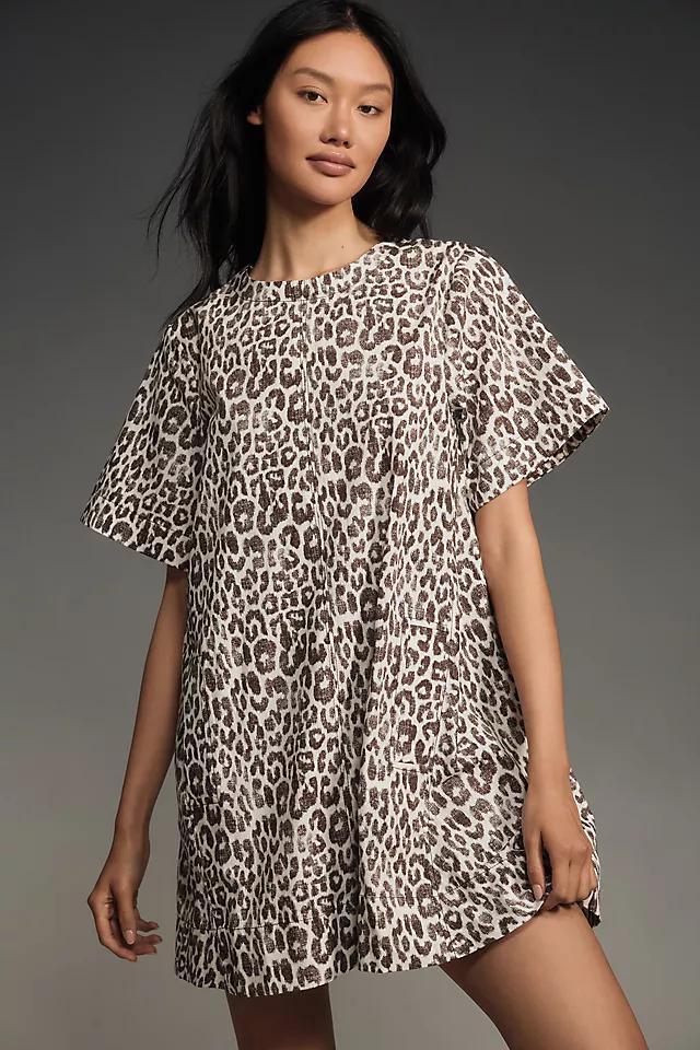 The Emmy Short-Sleeve Swing Mini Dress by Maeve Product Image