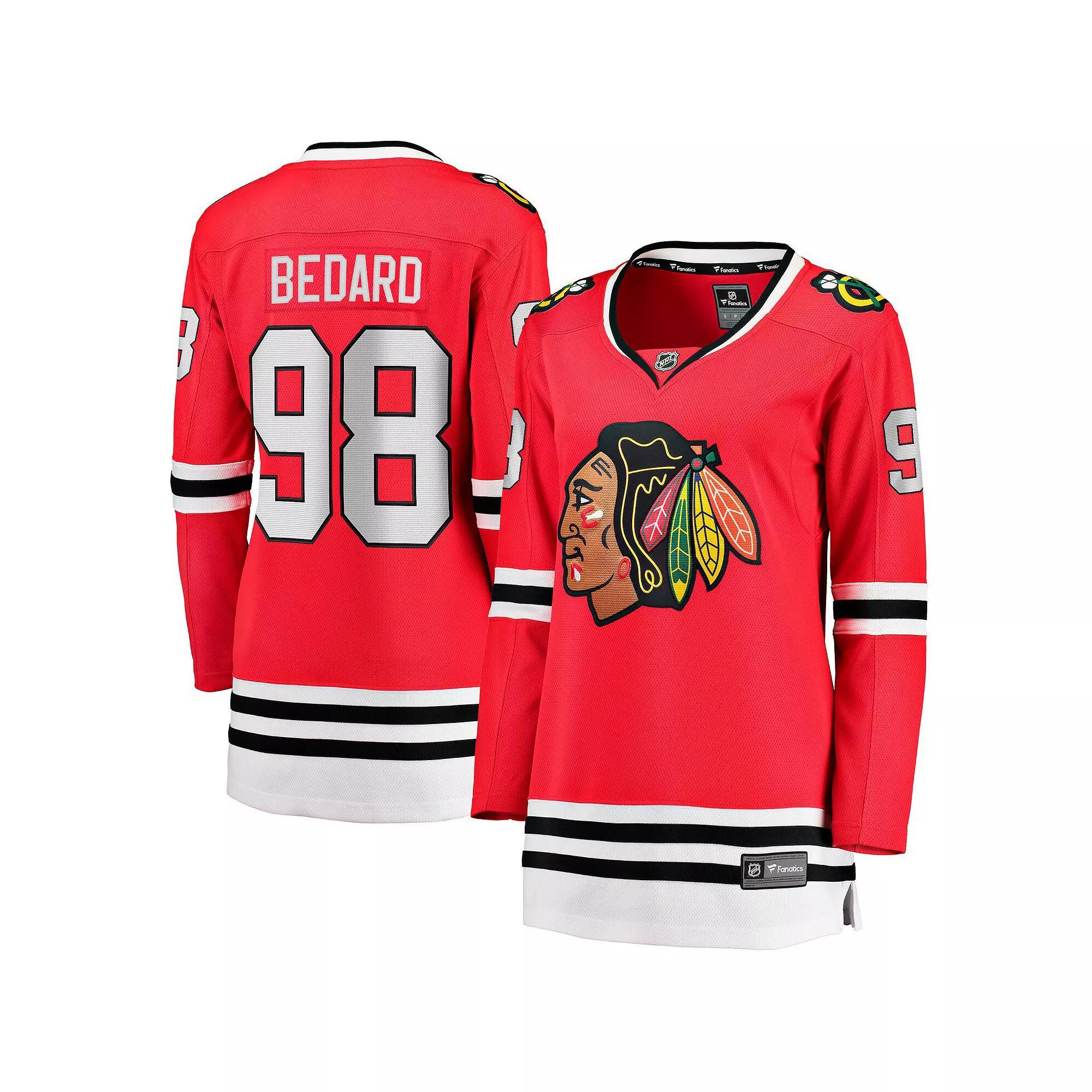 Women's Fanatics Branded Connor Bedard Red Chicago Blackhawks 2023 NHL Draft Home Breakaway Player Jersey, Size: Small Product Image