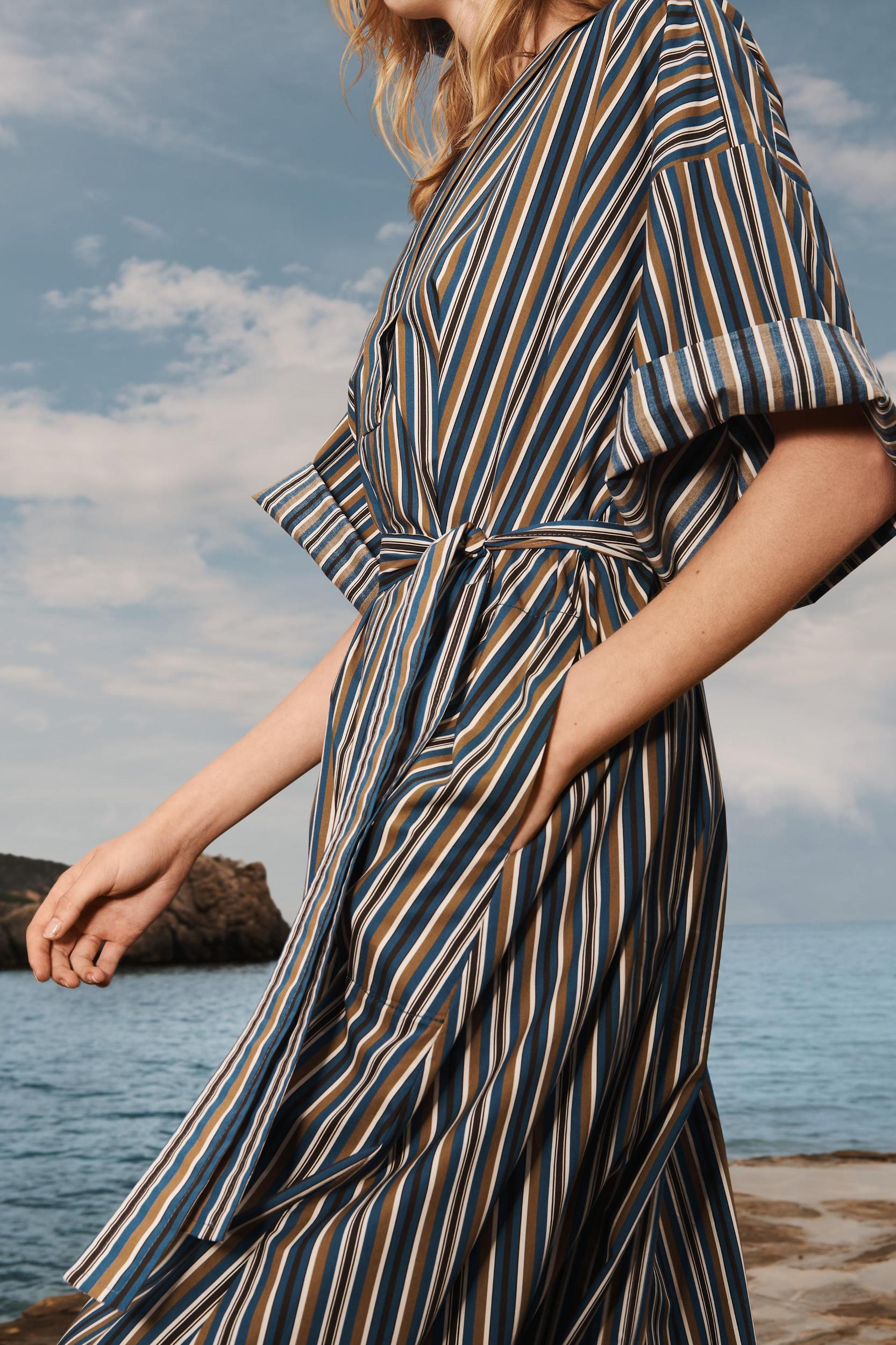 LIMITED EDITION STRIPED BELTED DRESS Product Image