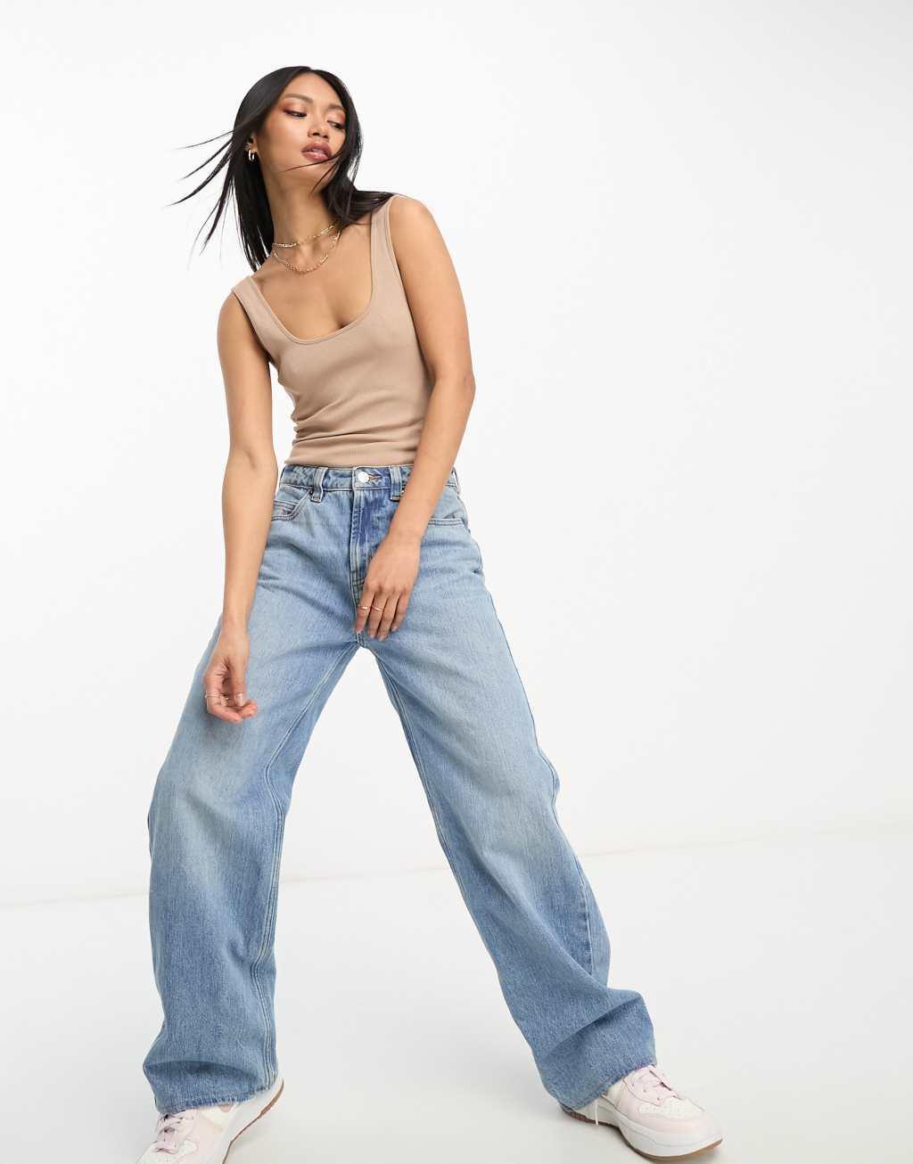 ASOS DESIGN scoop neck ribbed bodysuit Product Image