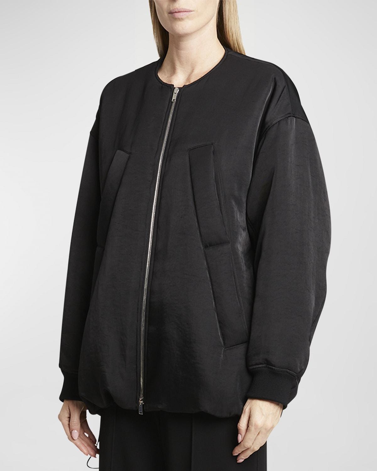 Womens Oversized Twill Bomber Jacket Product Image