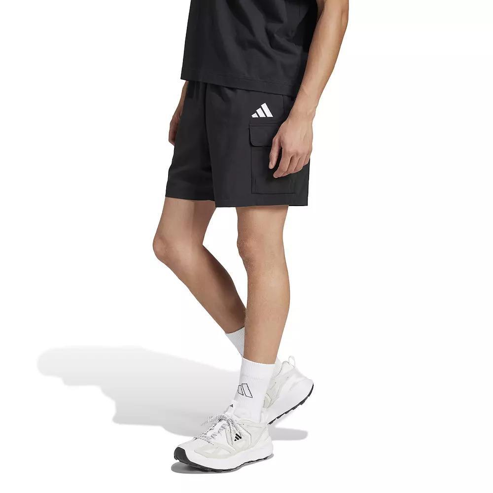 adidas Essentials Small Logo Cargo Chelsea Shorts Black 2XL Mens Product Image