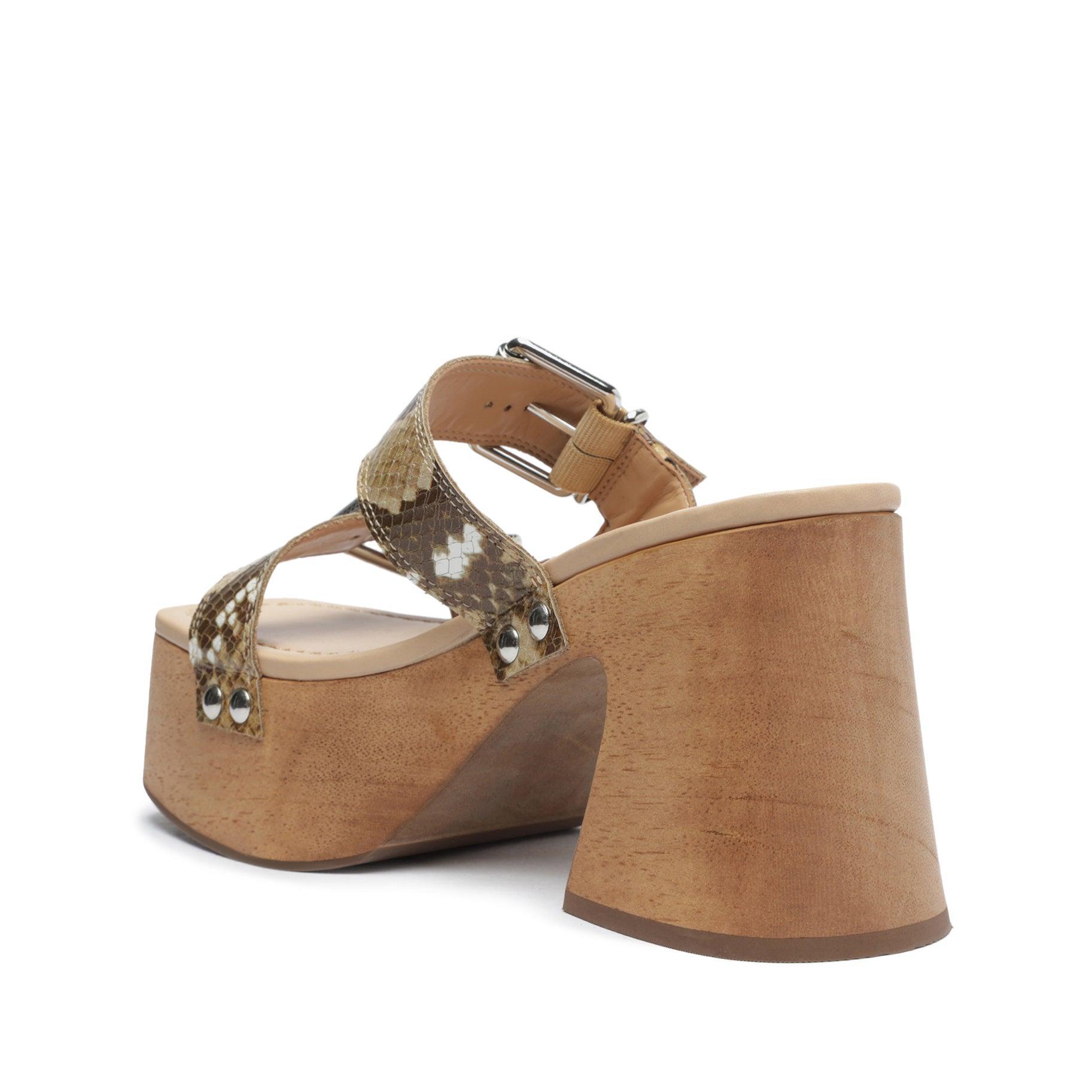 Kayleigh Snake-Embossed Leather Sandal Product Image