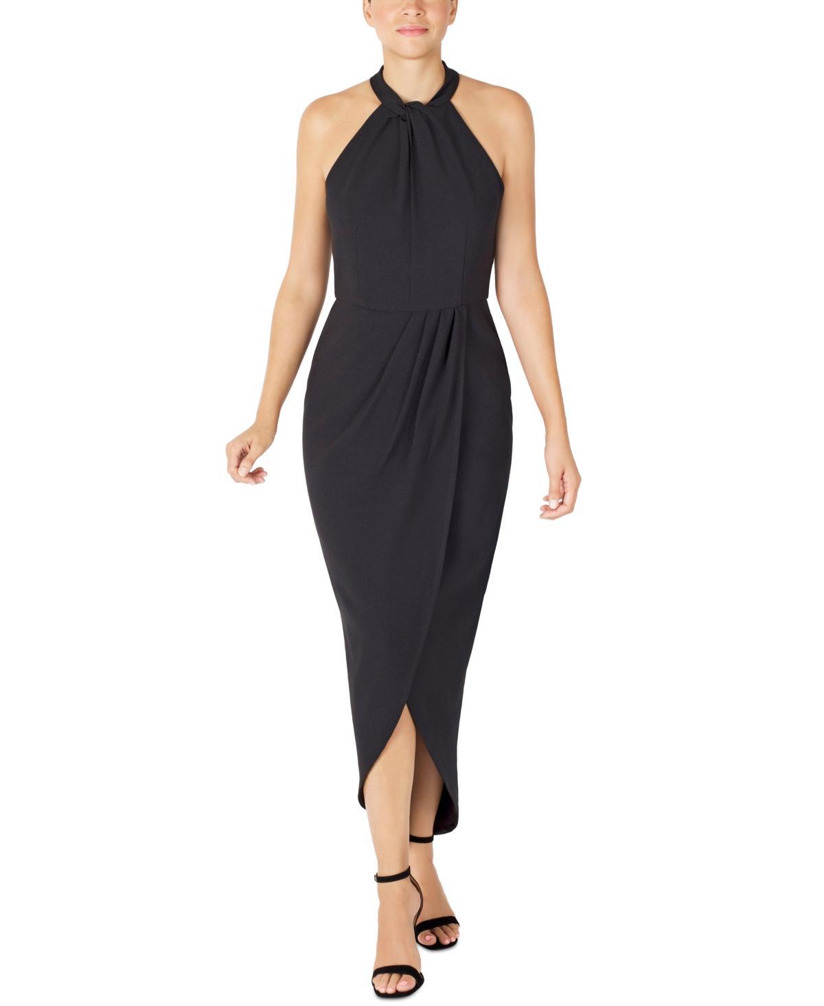 julia jordan Knot-Neck Tulip-Hem Midi Dress Product Image