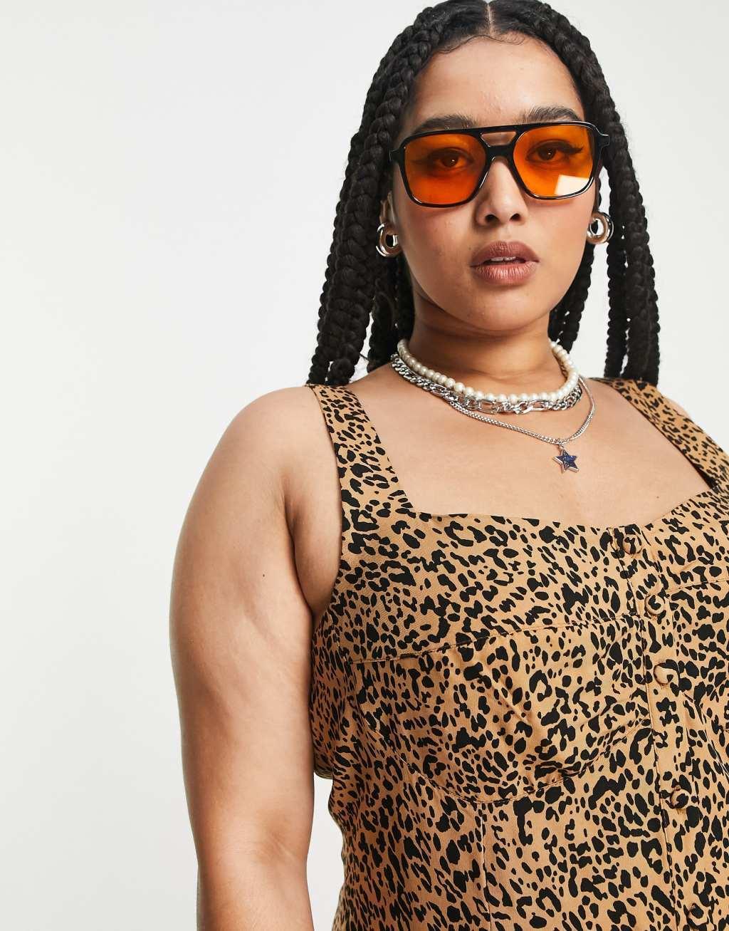 ASOS DESIGN Curve soft mini sundress with bust detail Product Image
