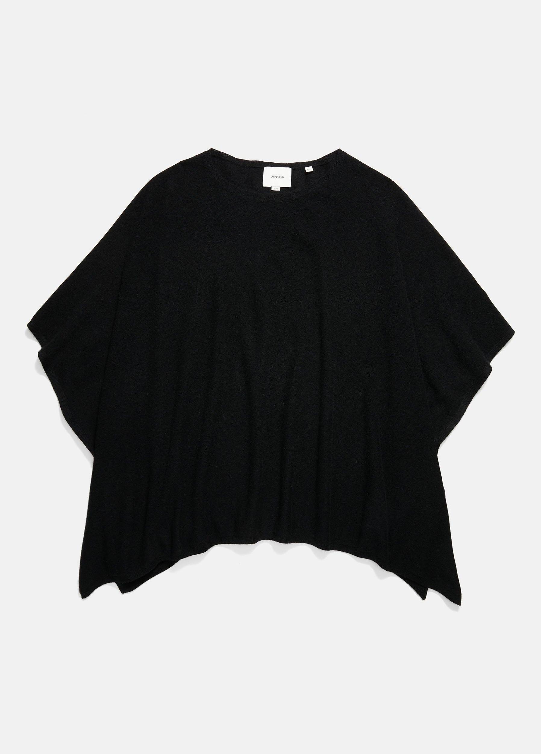 Womens Reverse-jersey Cashmere Boat-Neck Poncho, Dove Vince Product Image