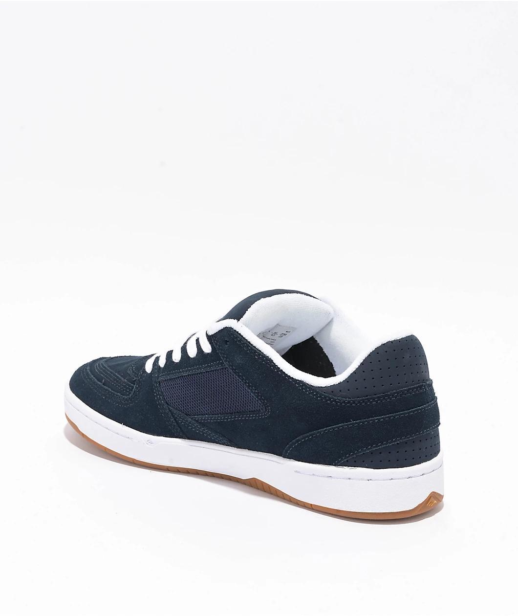 Emerica Mute Navy & White Skate Shoes Product Image