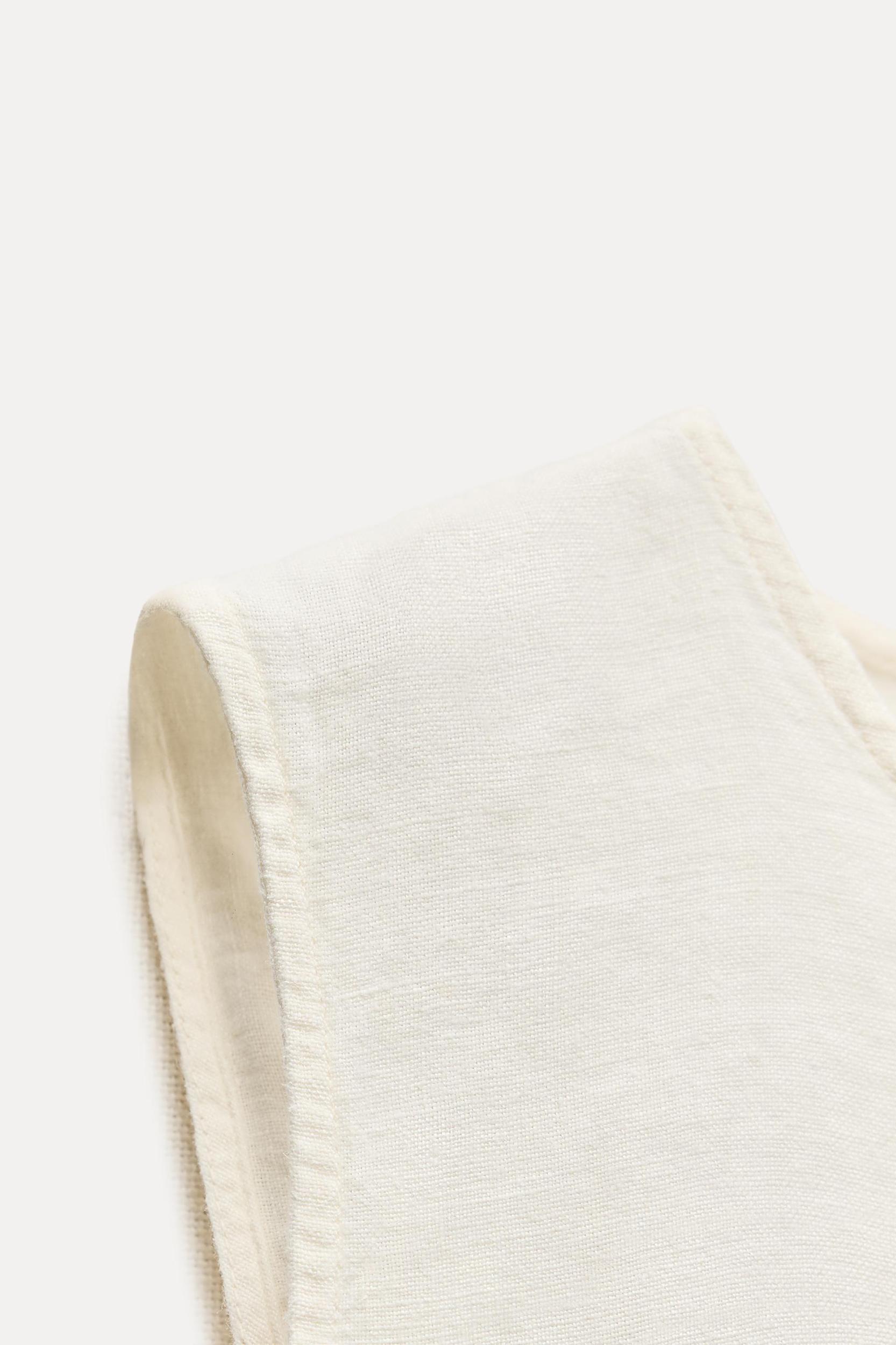 TIED 100% LINEN TOP ZW COLLECTION Product Image