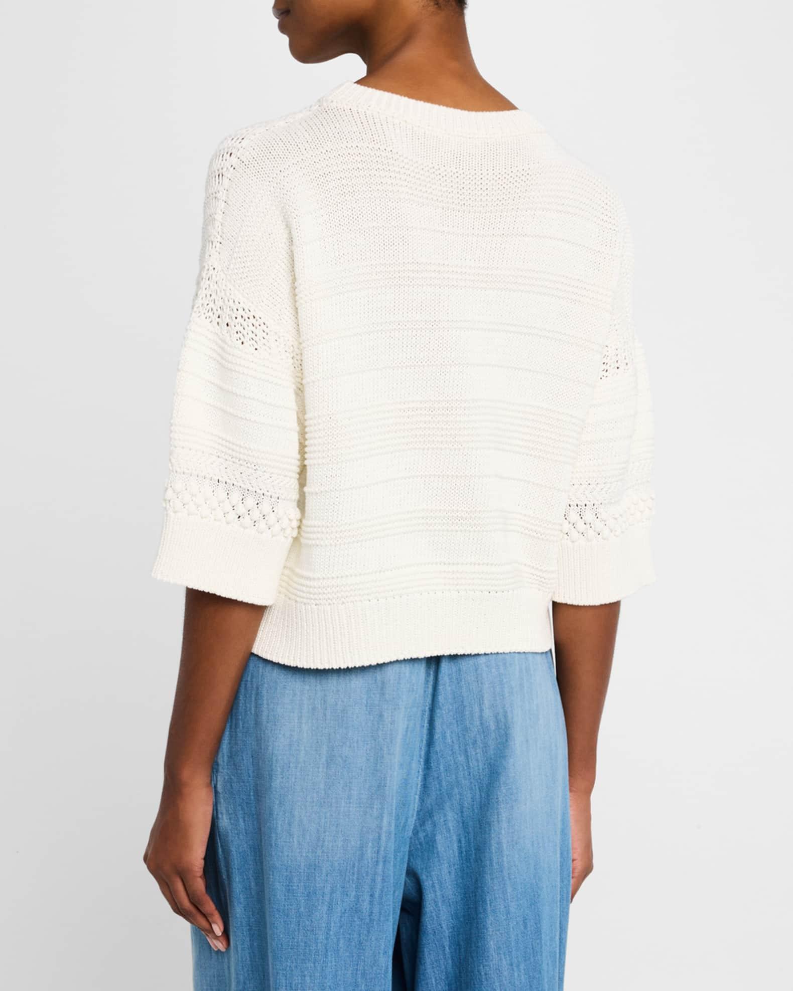 Multi-Stitch Cotton Sweater Product Image