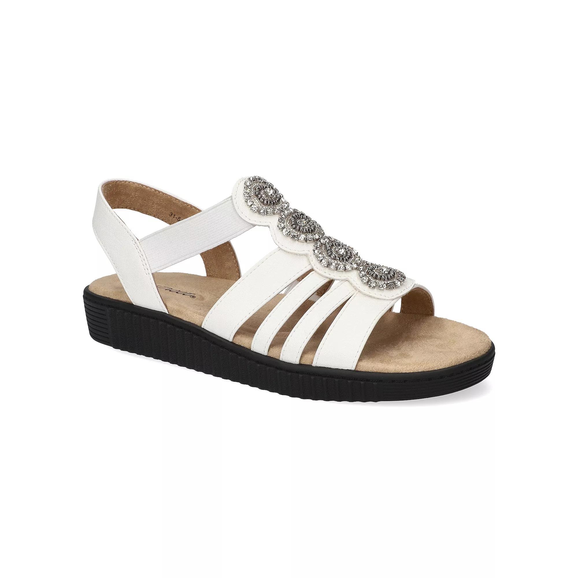 Easy Street Samira Women's Ornamented Platform Sandals, Size: 7.5, White Product Image