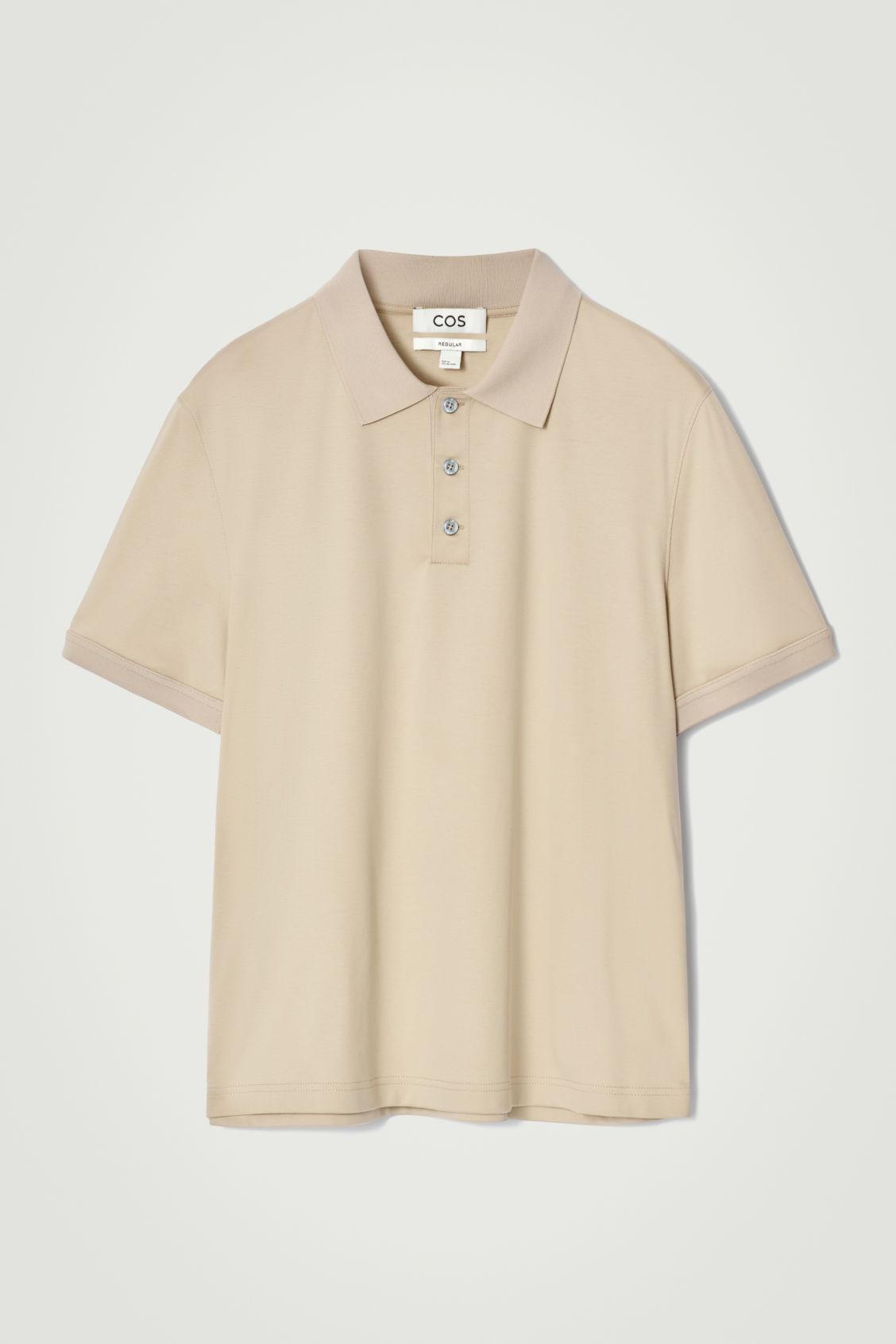 REGULAR-FIT MERCERIZED-COTTON POLO SHIRT Product Image