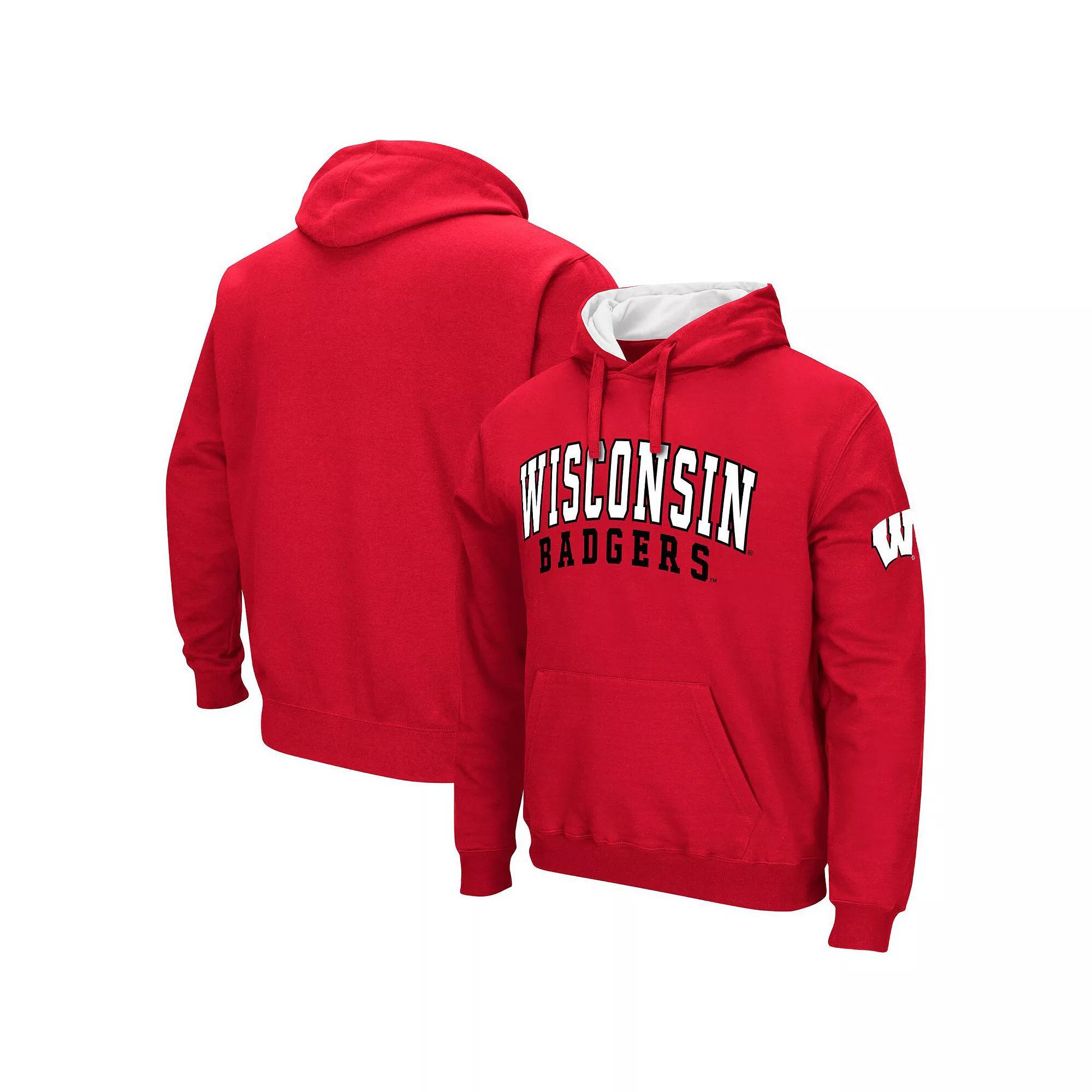 Mens Colosseum Wisconsin Badgers Double Arch Pullover Hoodie Product Image