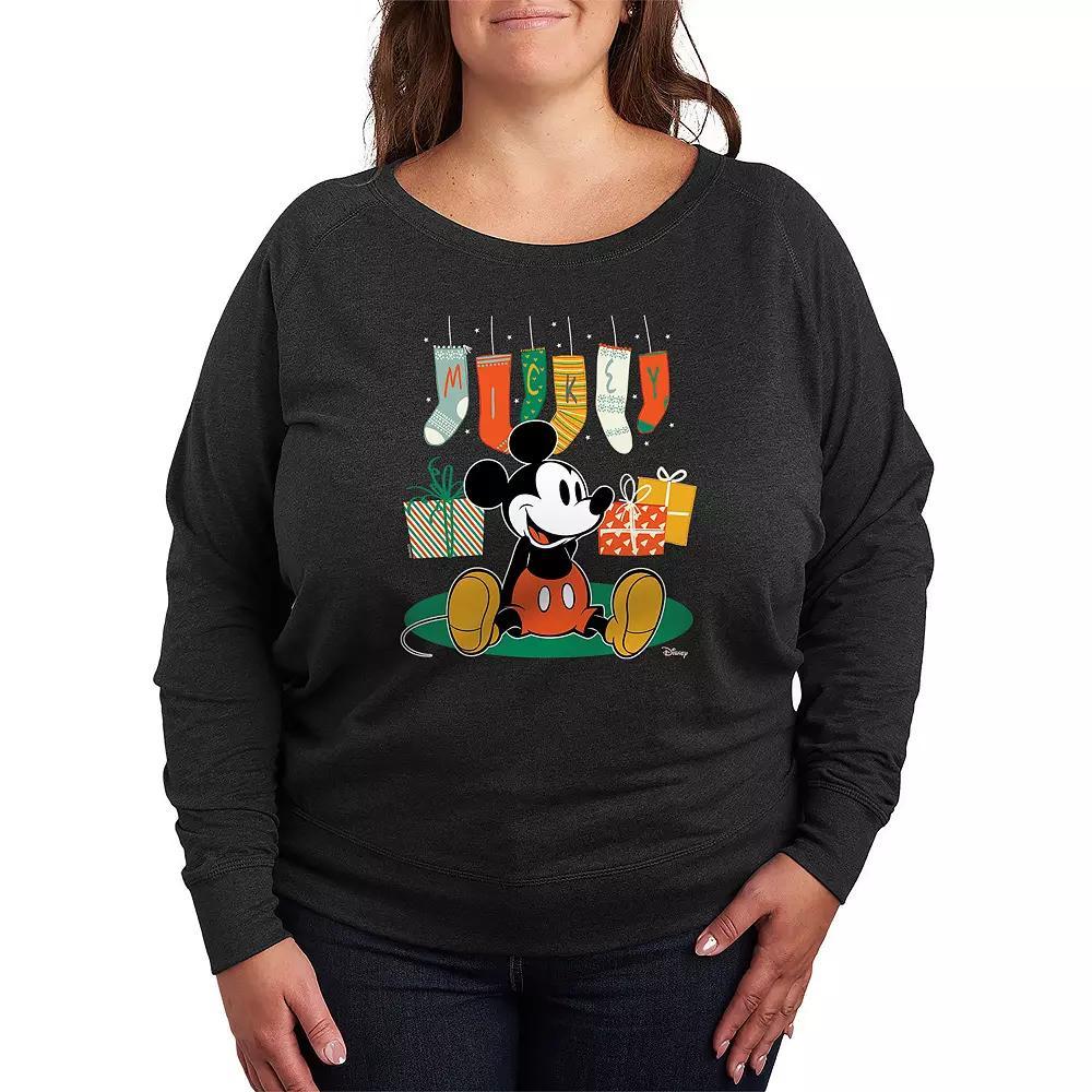Plus Size Pokemon Sparkle Badges French Terry Long Sleeve Tee, Womens Heather Grey Product Image