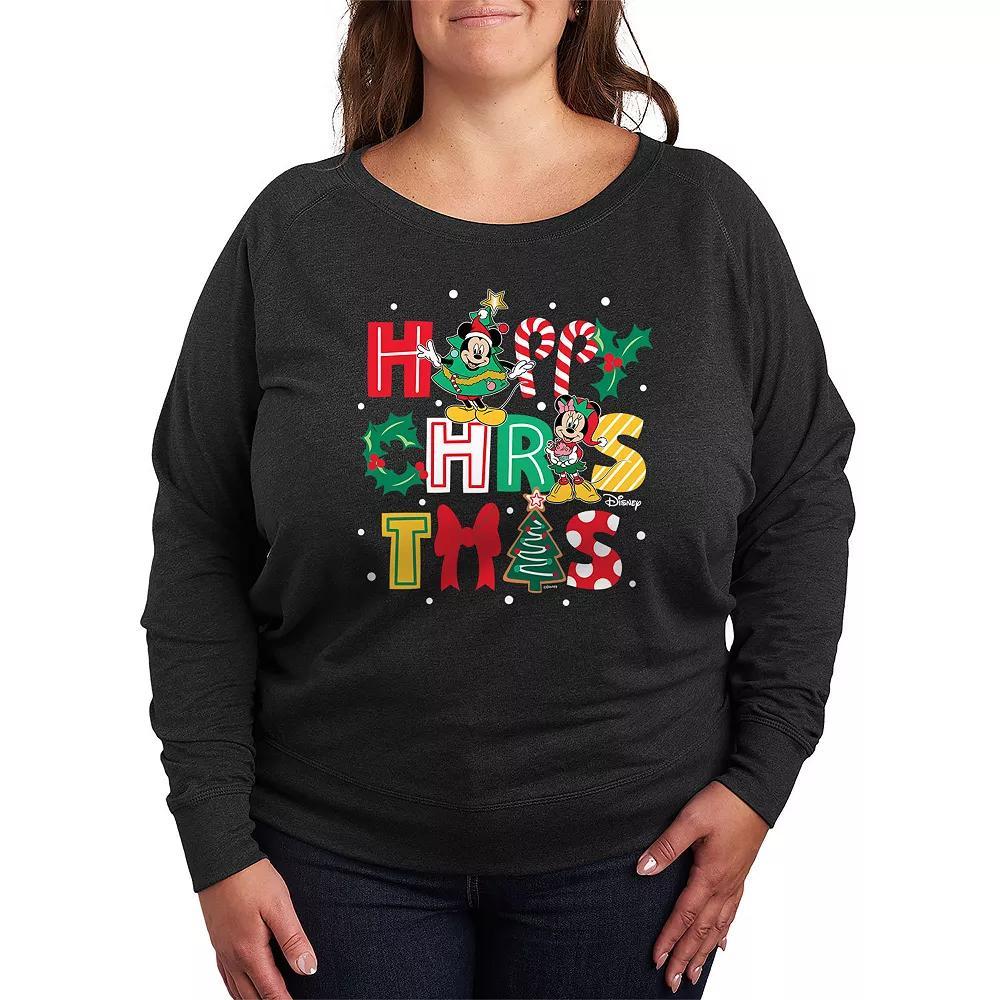 Plus Size Shamrock Plaid Lightweight French Terry Sweatshirt, Women's, Size: 4XL, Heather Grey Product Image