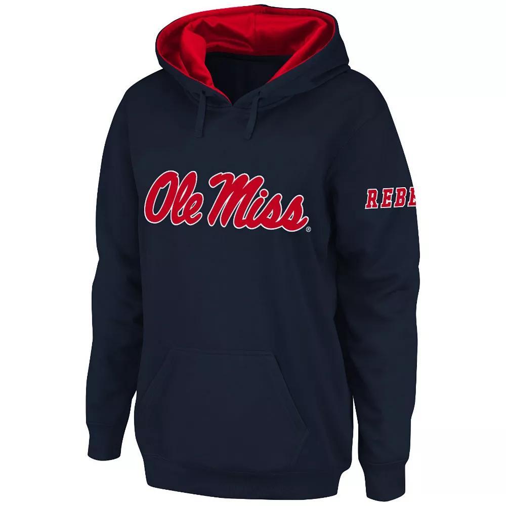 Women's Stadium Athletic Navy Ole Miss Rebels Big Logo Pullover Hoodie, Size: Small, Blue Product Image