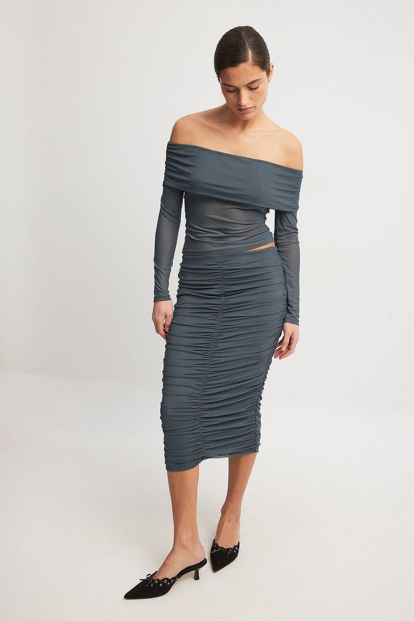 Off Shoulder Mesh Top Product Image