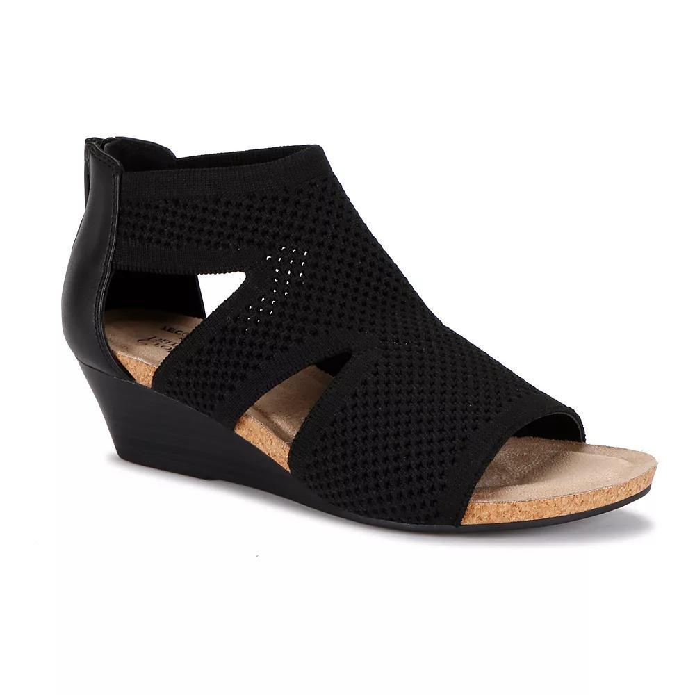 Croft & Barrow® Rosiee Women's Wedge Sandals, Size: 8, Black Product Image