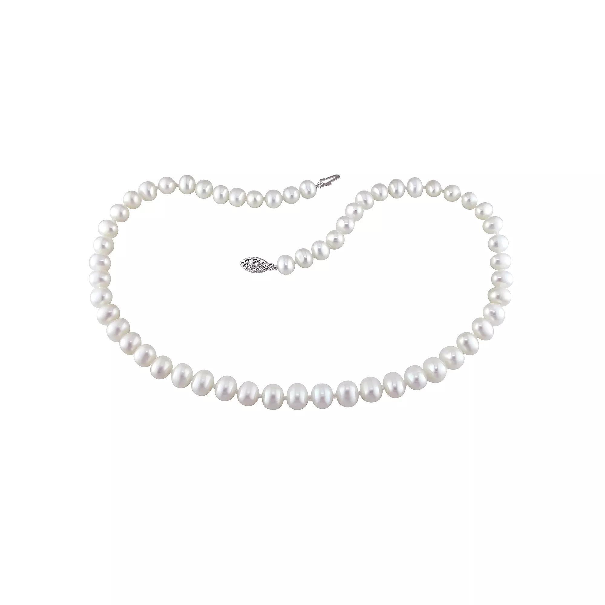Stella Grace Freshwater Cultured Pearl Strand Necklace, Womens Sterling Silver Product Image