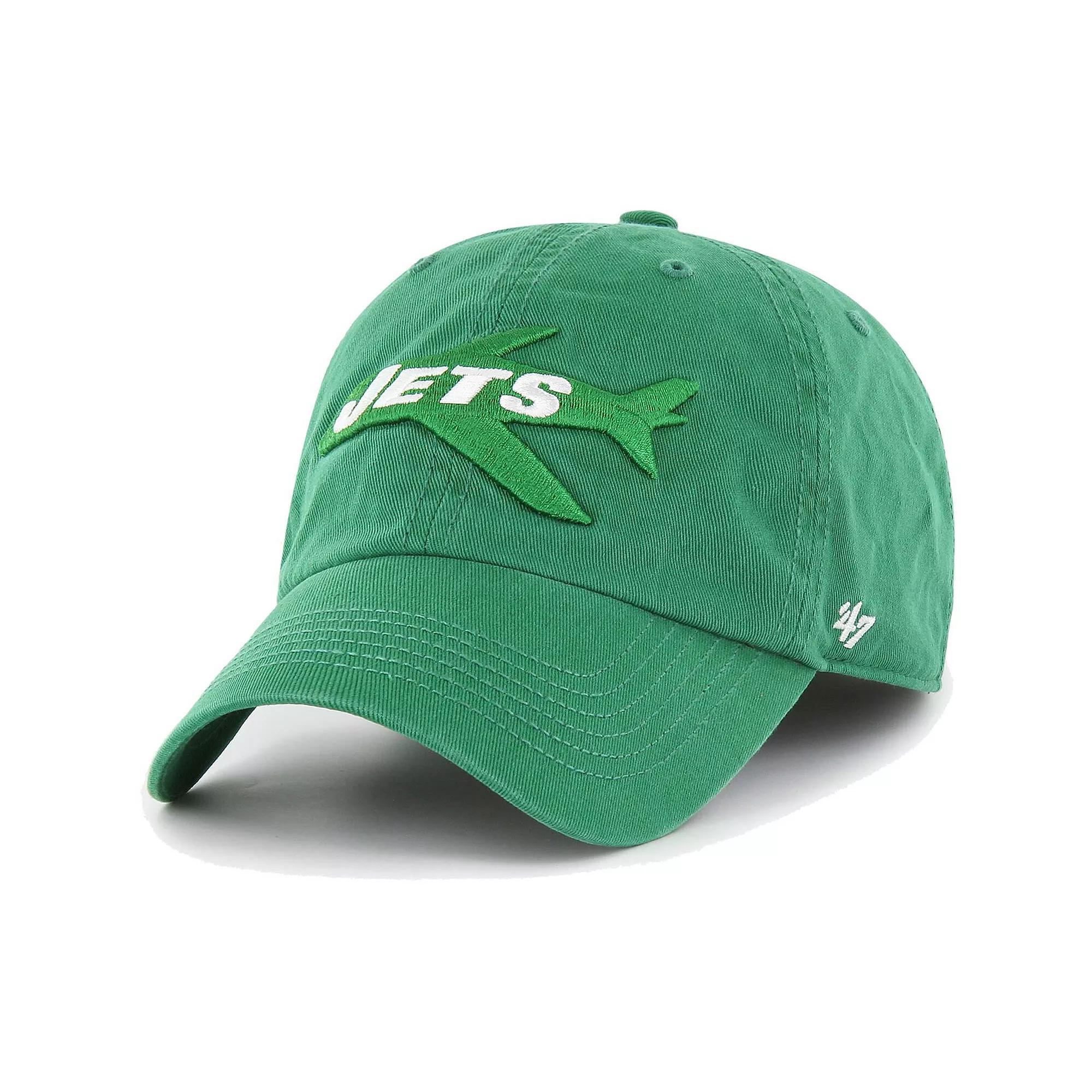 Men's '47 Kelly Green New York Jets Gridiron Classics Franchise Legacy Fitted Hat, Size: Small Product Image