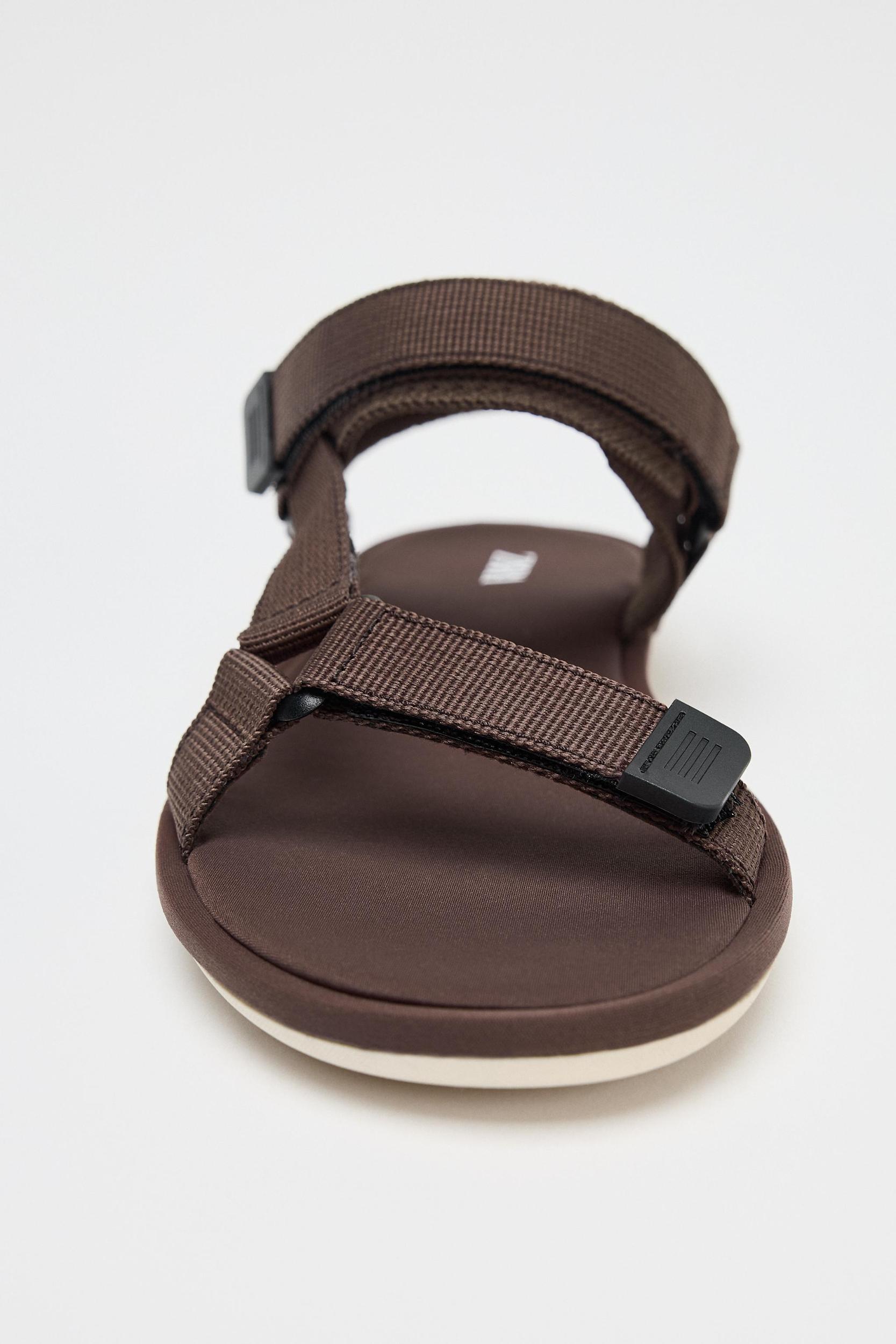 SANDALS WITH ADHESIVE STRAPS Product Image