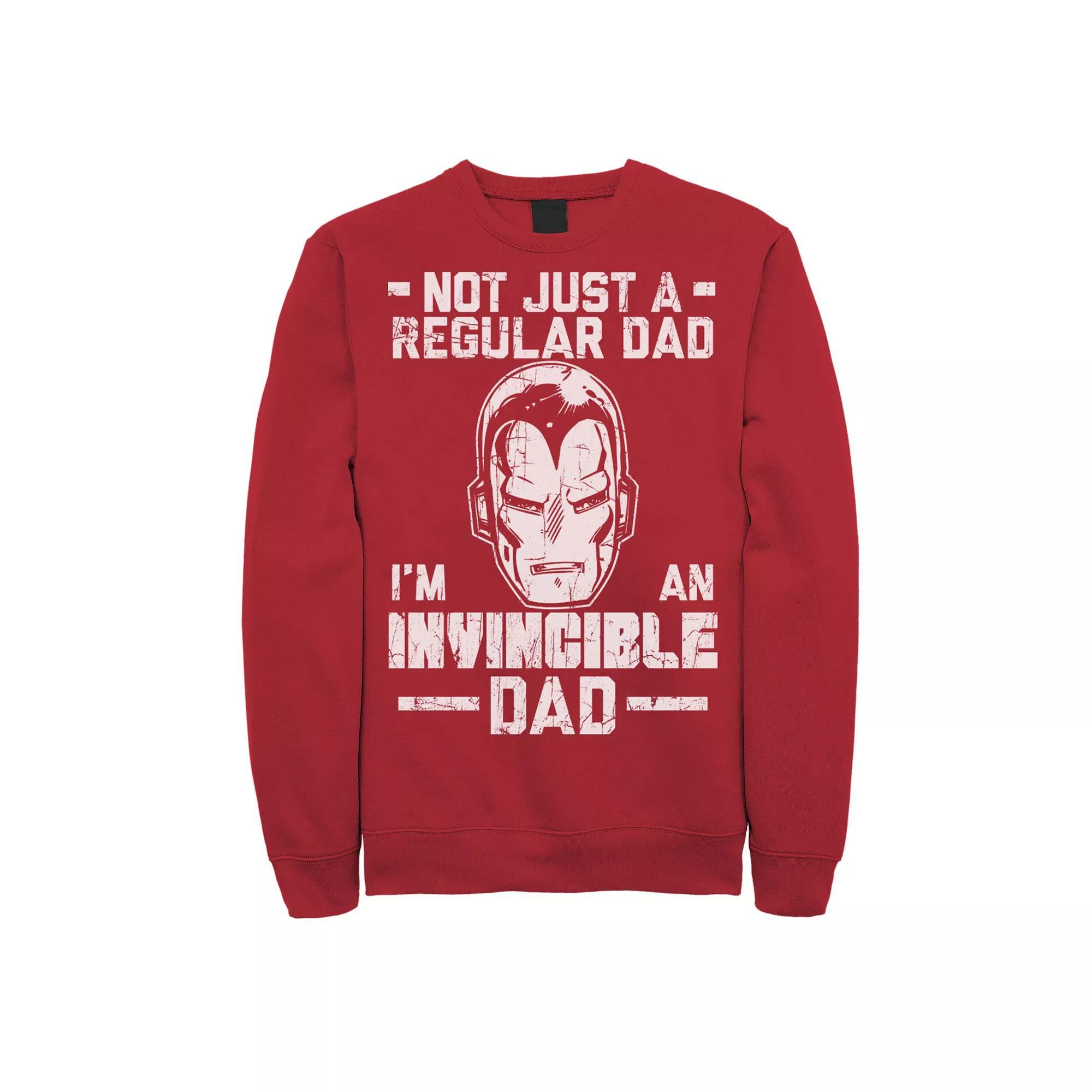 Men's Marvel Iron Man Father's Day Not Regular Dad Sweatshirt, Size: Medium, Red Product Image