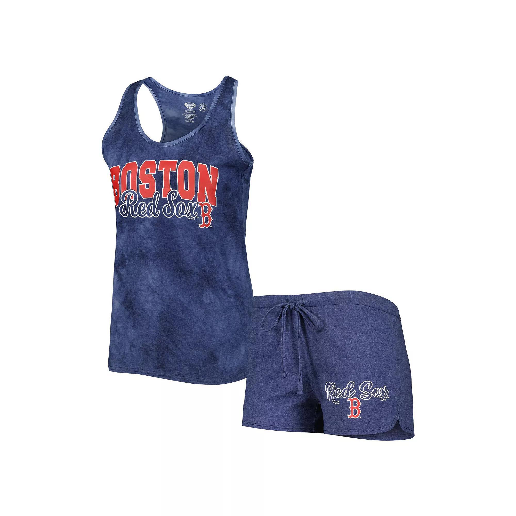 Women's Concepts Sport Navy Boston Red Sox Billboard Racerback Tank Top & Shorts Sleep Set, Size: Large, Blue Product Image