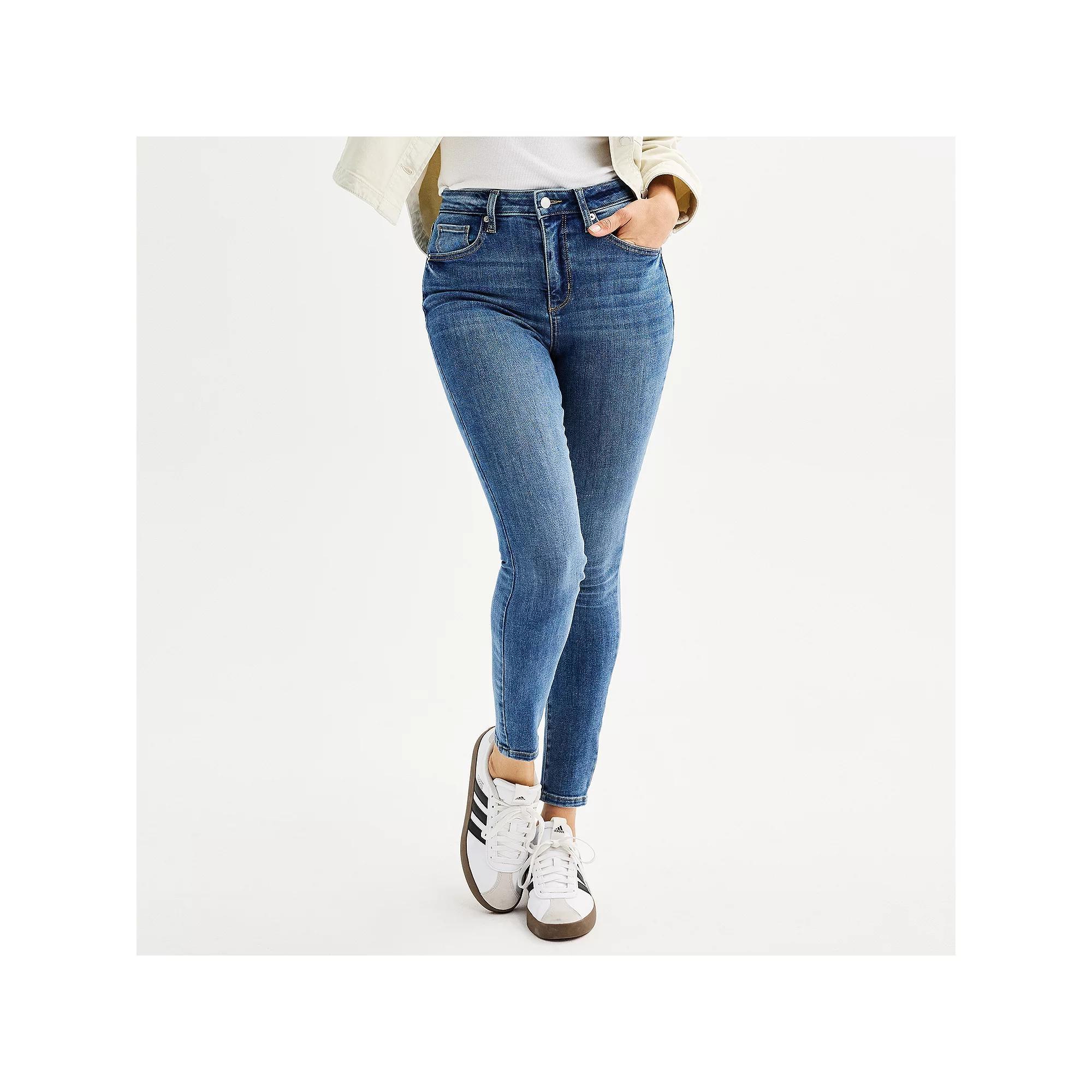 Women's Sonoma Goods For Life® High Rise Skinny Jeans, Size: 16 Short, Medium Blue Product Image