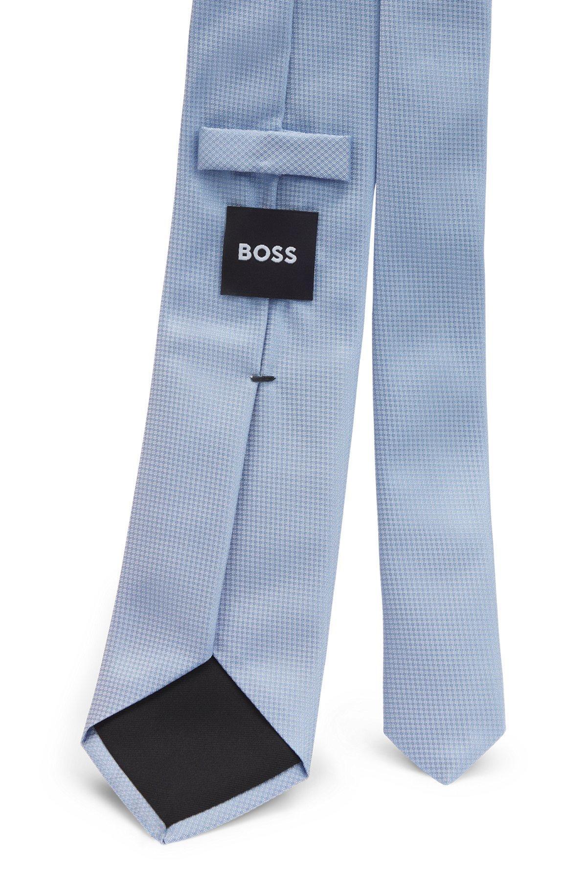 Micro-pattern jacquard tie with silk Product Image