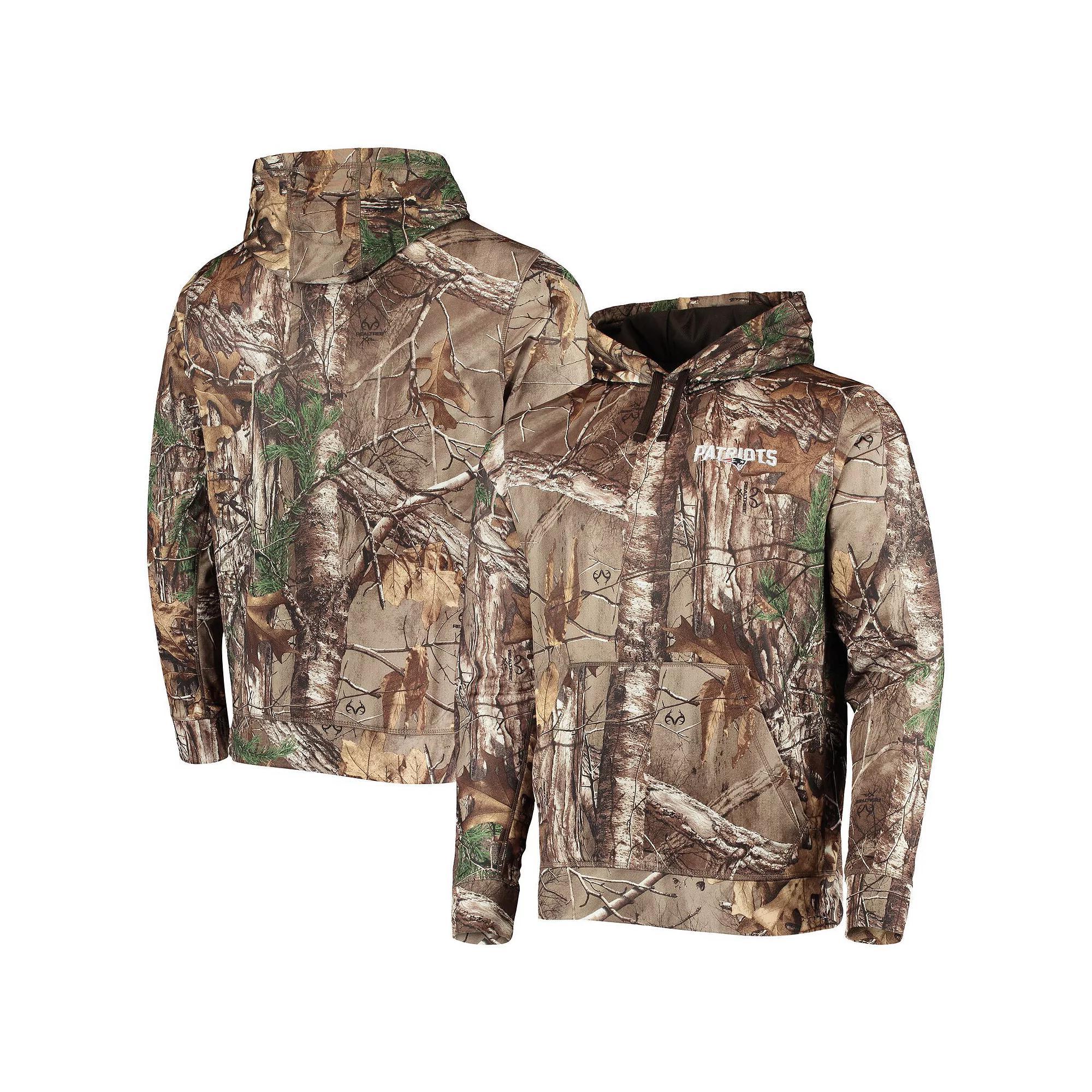 Men's Dunbrooke Realtree Camo New England Patriots Circle Champion Tech Fleece Pullover Hoodie, Size: 4XL, Green Product Image