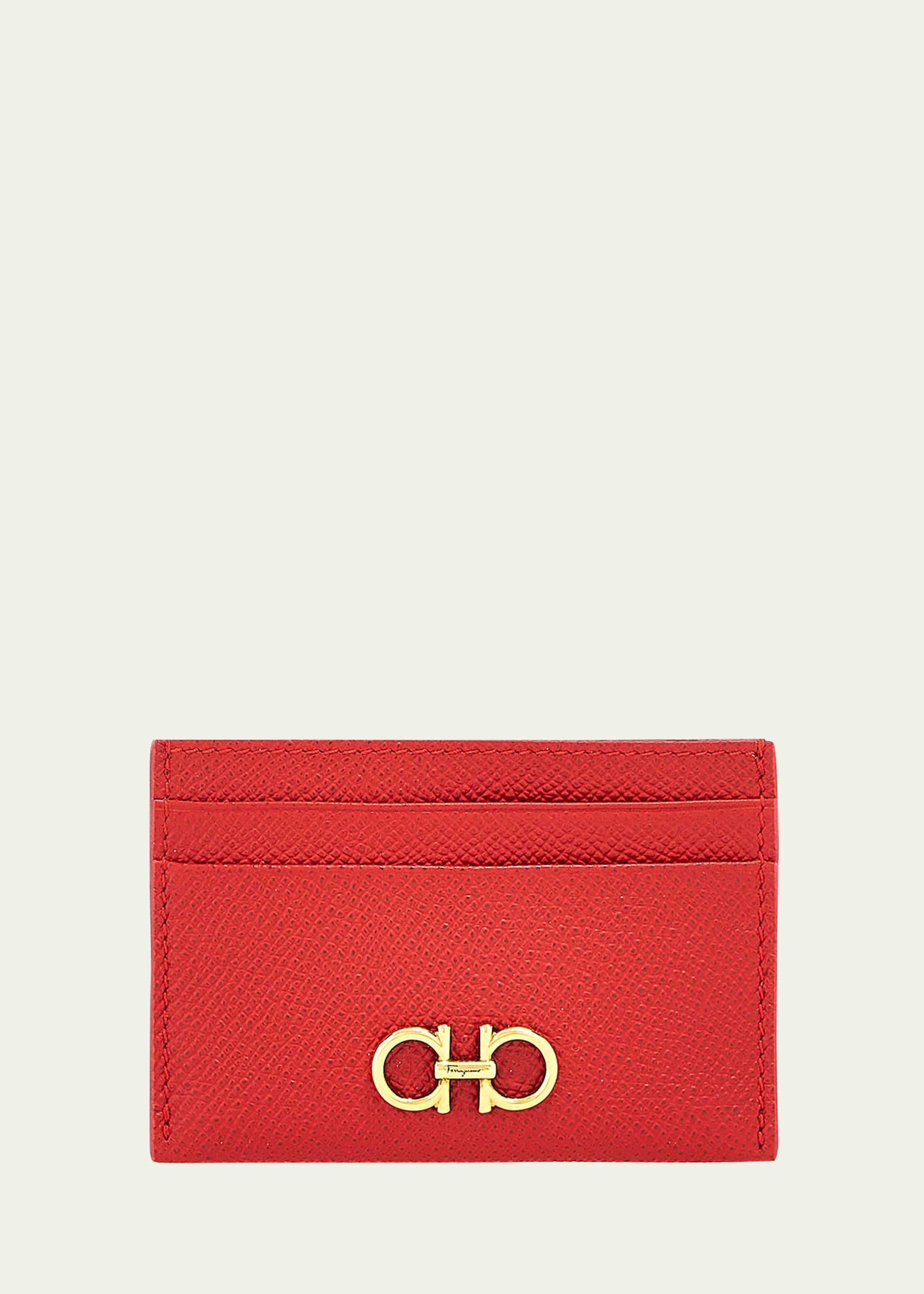 Salvatore Ferragamo Gancini Leather Card Case Product Image